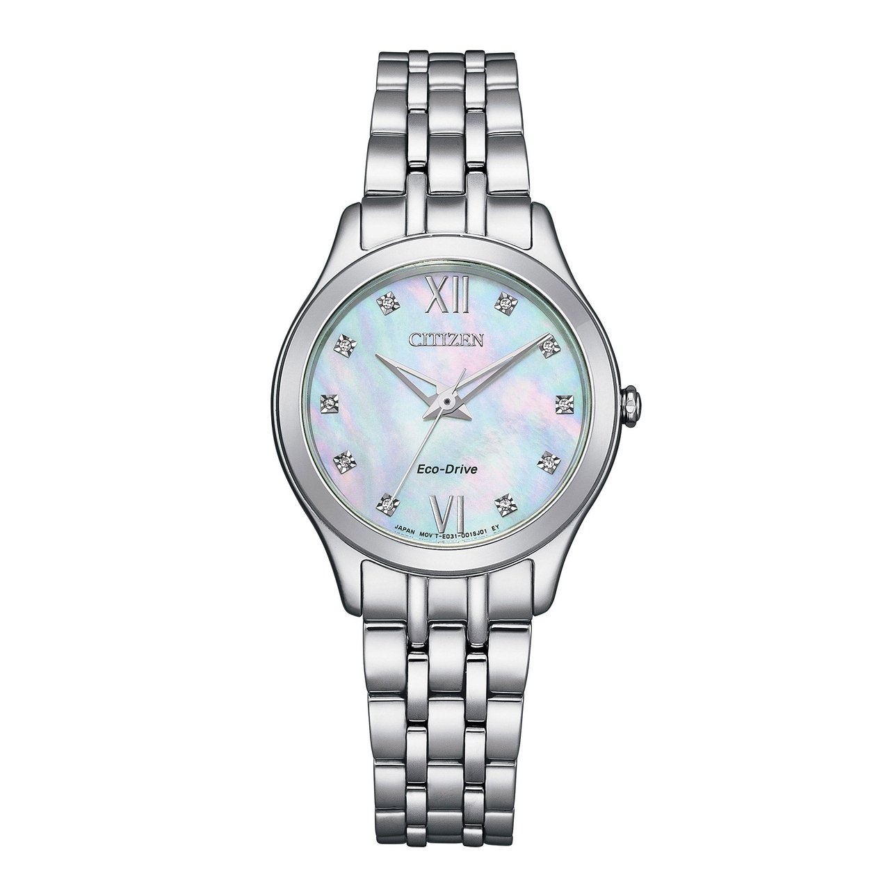 Citizen Eco-Drive Silhouette Diamond Mother of Pearl Women's Watch - Image 1