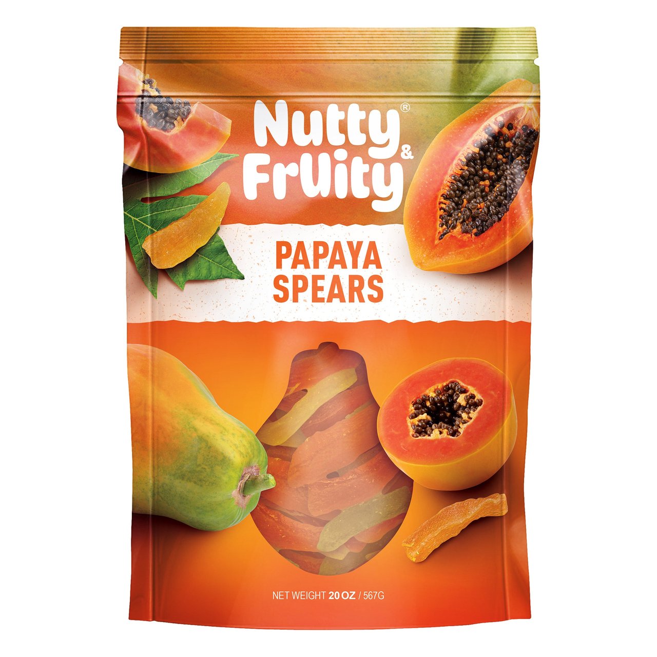 Nutty & Fruity Papaya Slices 20 Ounces - Image 1