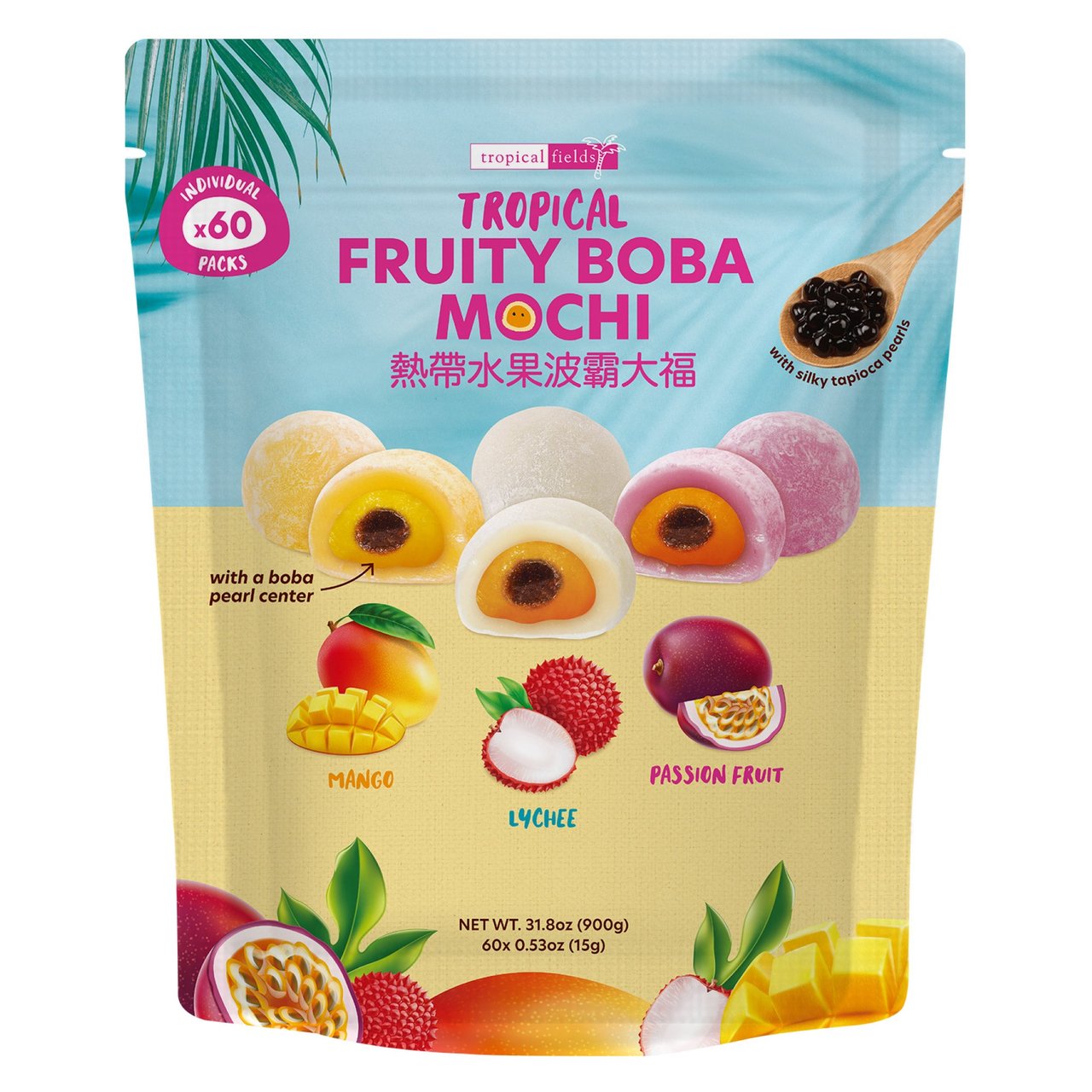 Tropical Fields Fruity Boba Mochi, 31.8 oz - Image 1