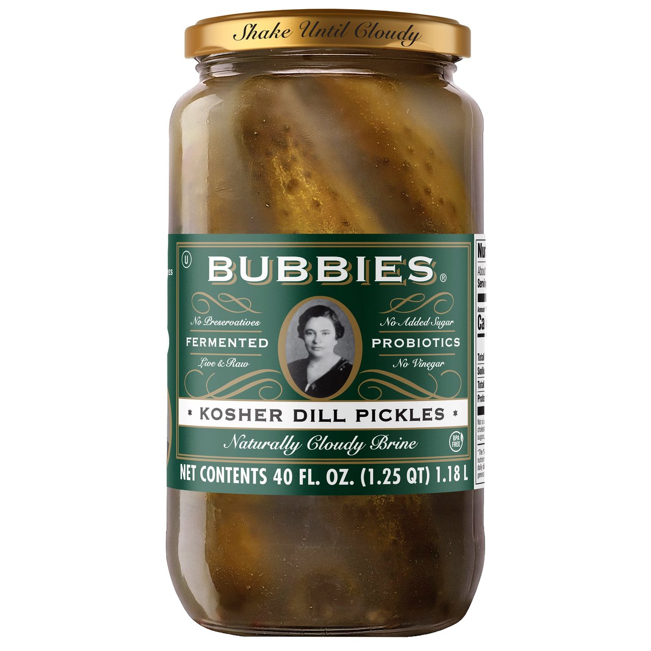 Bubbies Kosher Dill Pickles 40 oz - Image 1