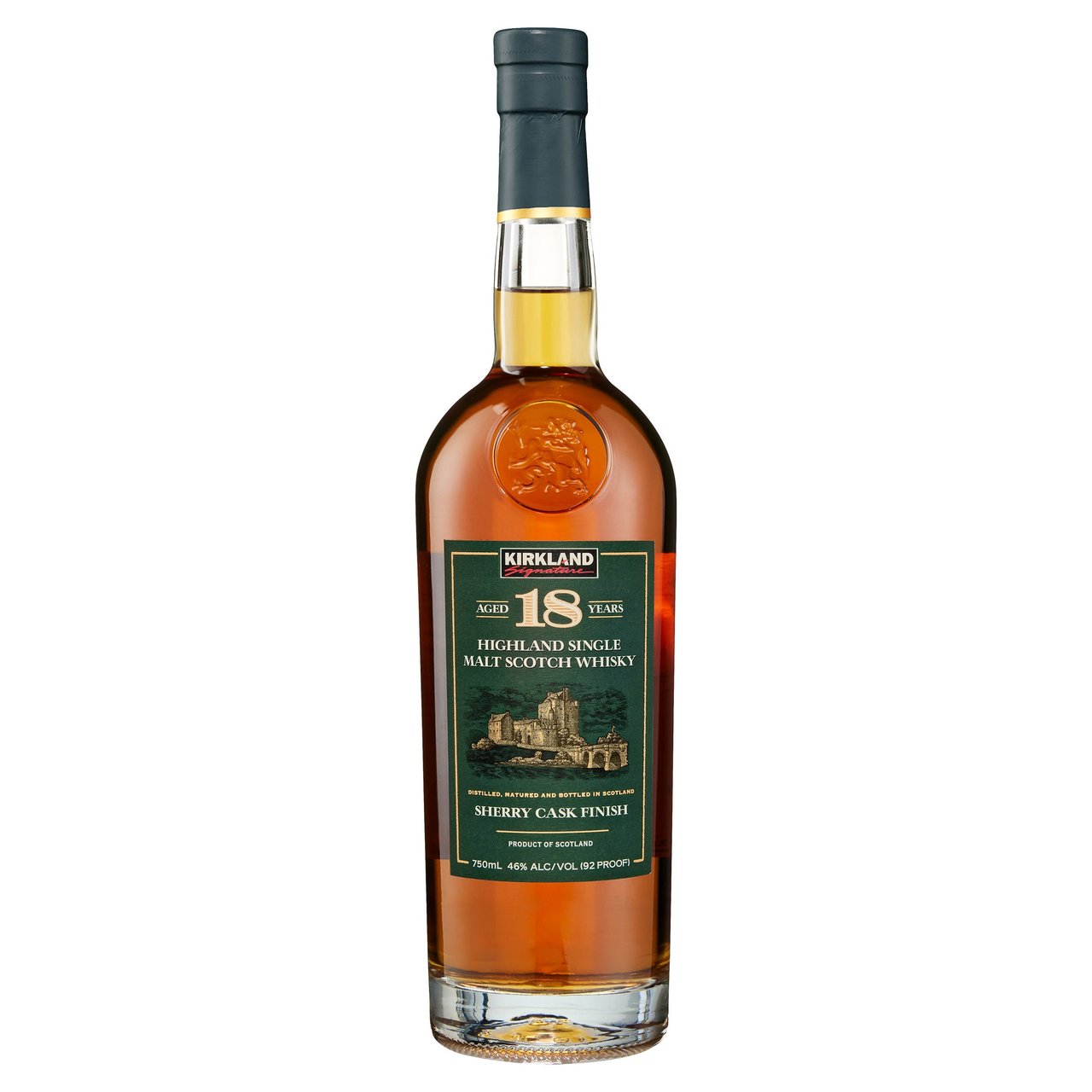 Kirkland Signature 18 Year Highland Single Malt Scotch Whisky, Sherry Cask Finish, 750 ML - Image 1