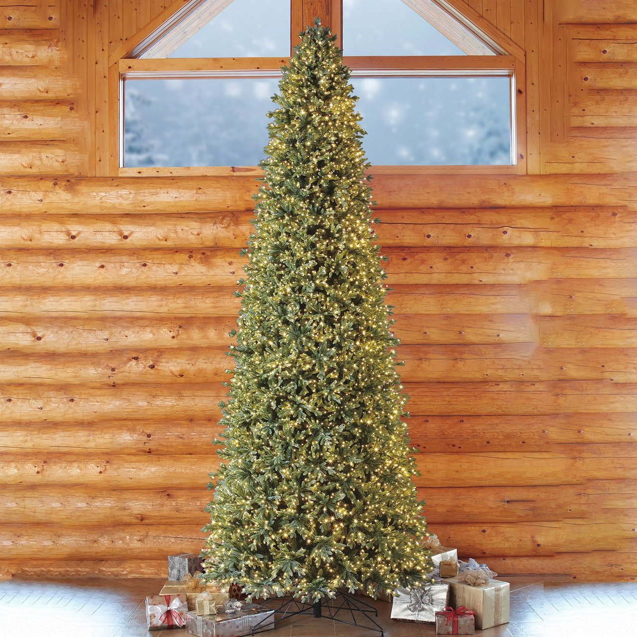 15 ft Pre-Lit Aspen Artificial Christmas Tree with Color-Changing Radiant Micro LED Lights