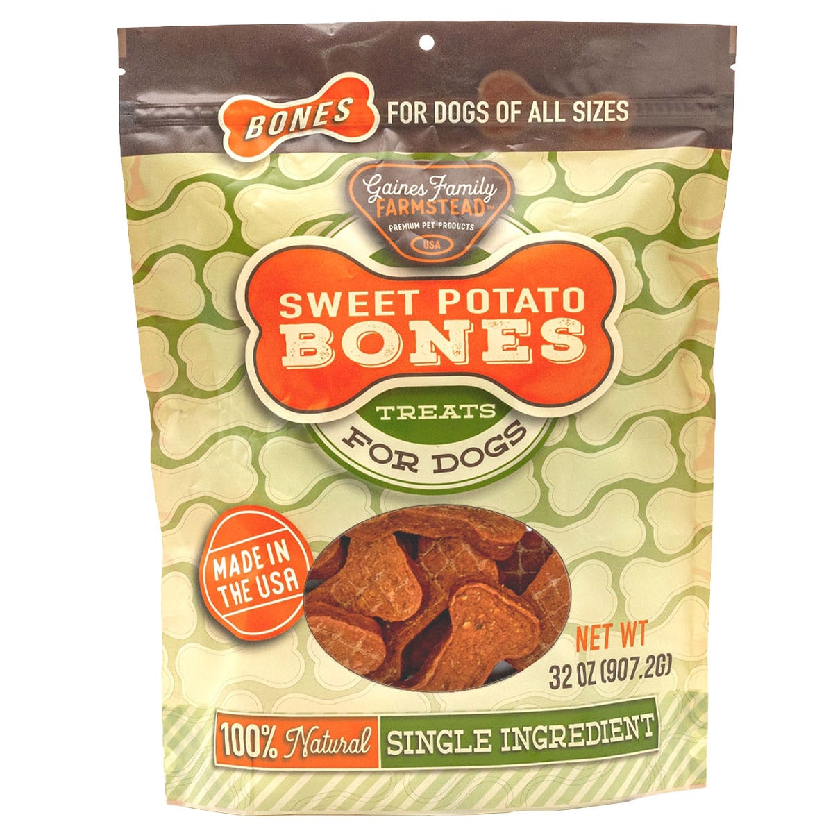 Gaines Family Farmstead Sweet Potato Bones Dog Treat, 32 oz - Image 1