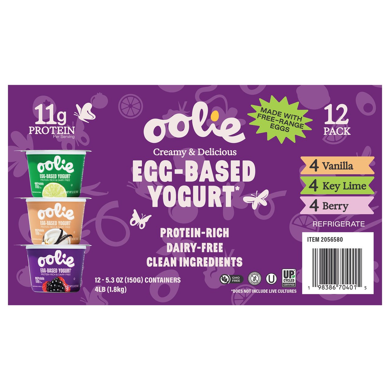 OOLIE DAIRY FREE YOGURT VTY 12/5.3 OZ - Image 1