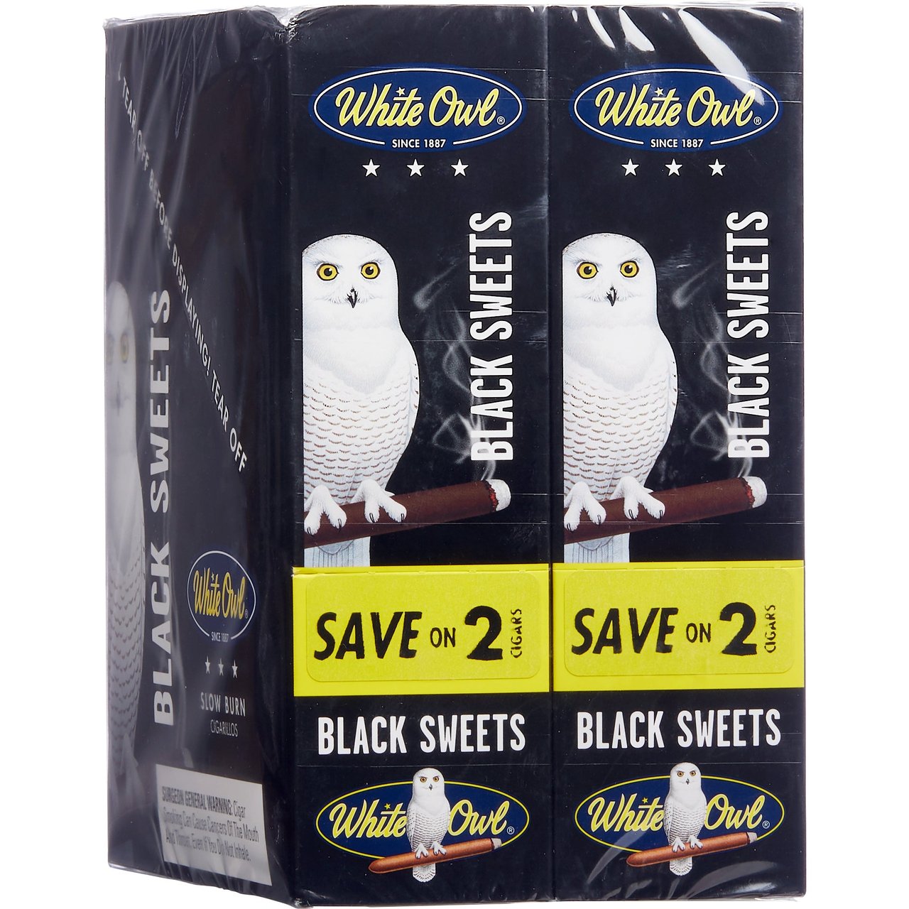 White Owl Black Sweets Cigarillos, 30 Packs of 2 - Image 1