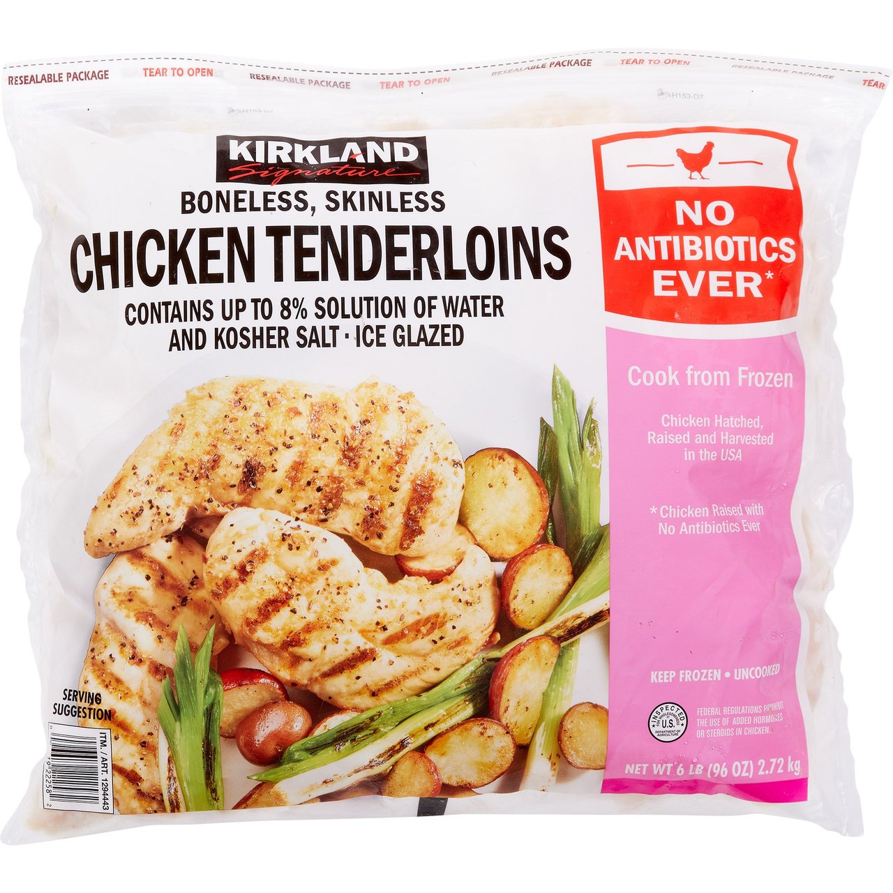 Kirkland Signature Boneless, Skinless Chicken Tenderloins, 6 lb - Image 1