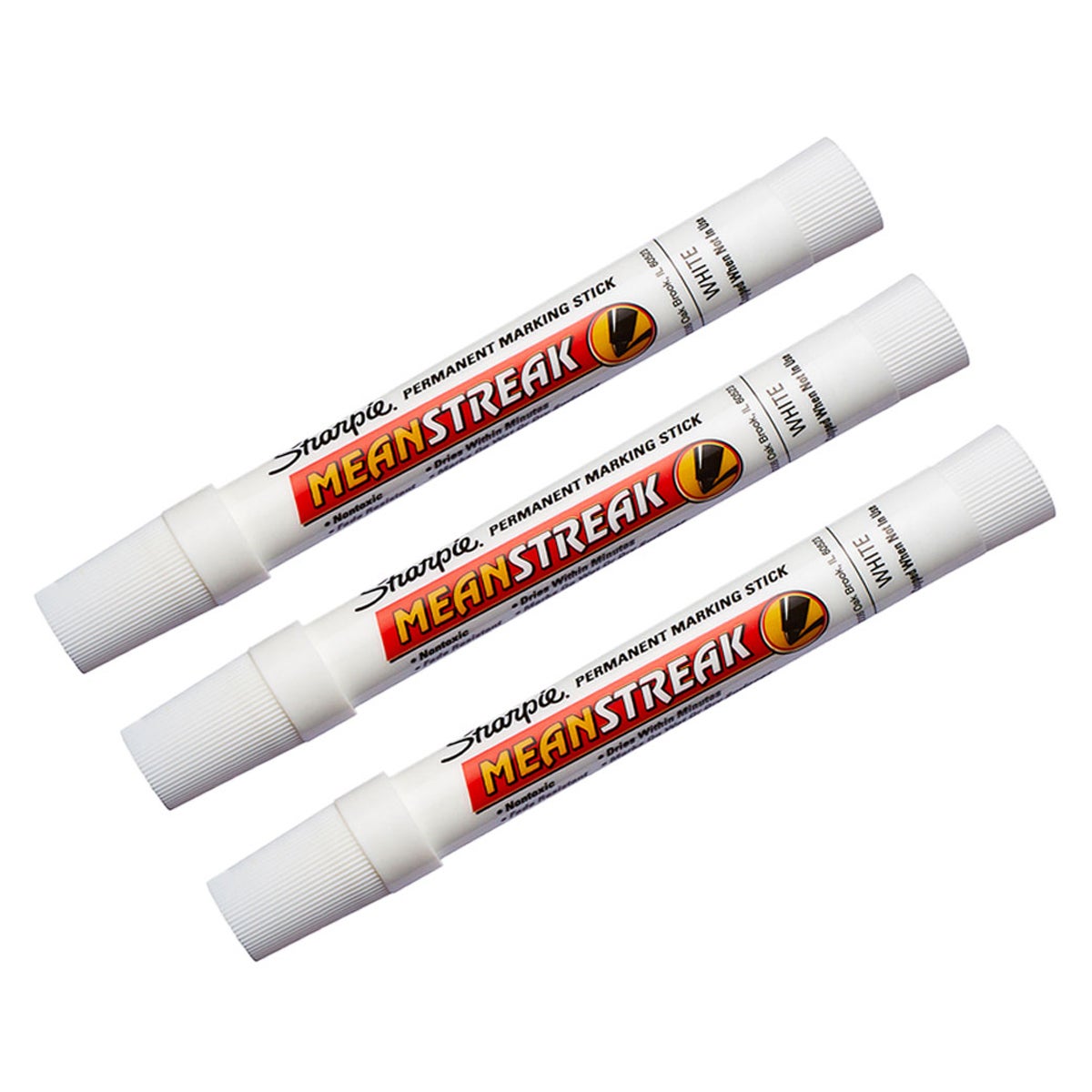 Sharpie Mean Streak White Bullet Marking Stick, 3-Count - Image 1