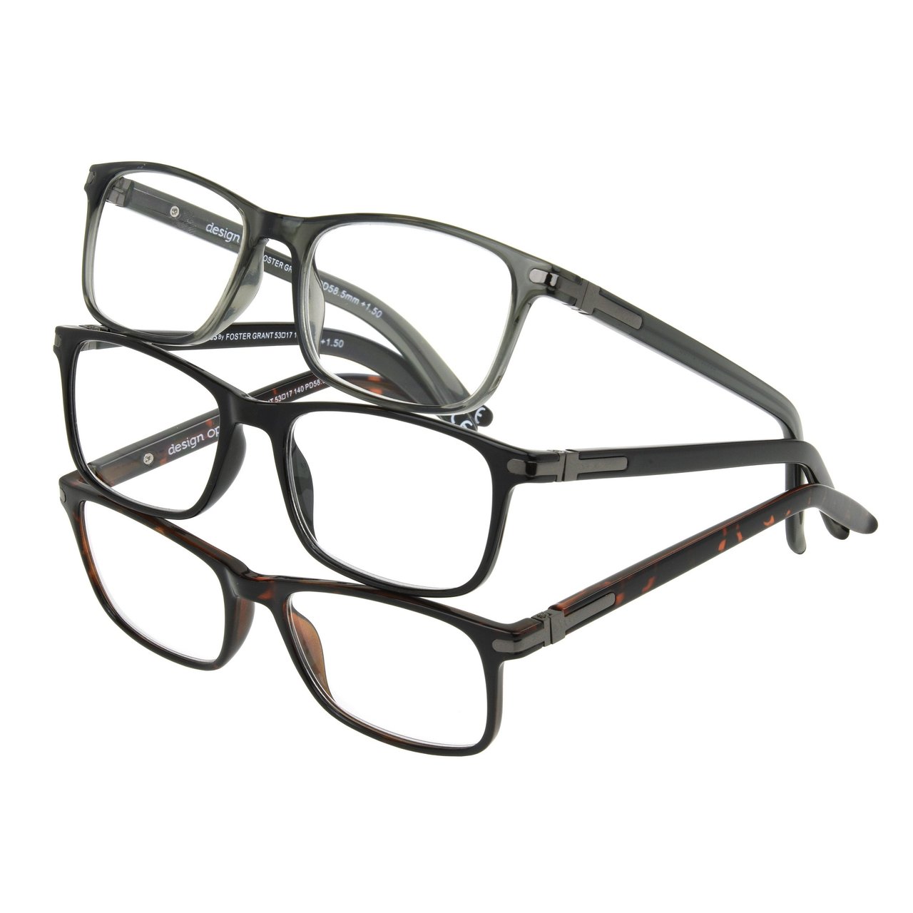 Foster Grant Design Optics 3-Pack Reading Glasses - Image 1