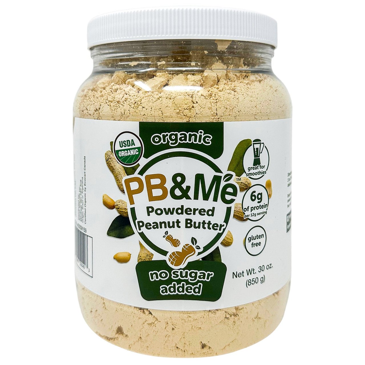Organic PB&Me Powdered Peanut Butter, 30 oz - Image 1