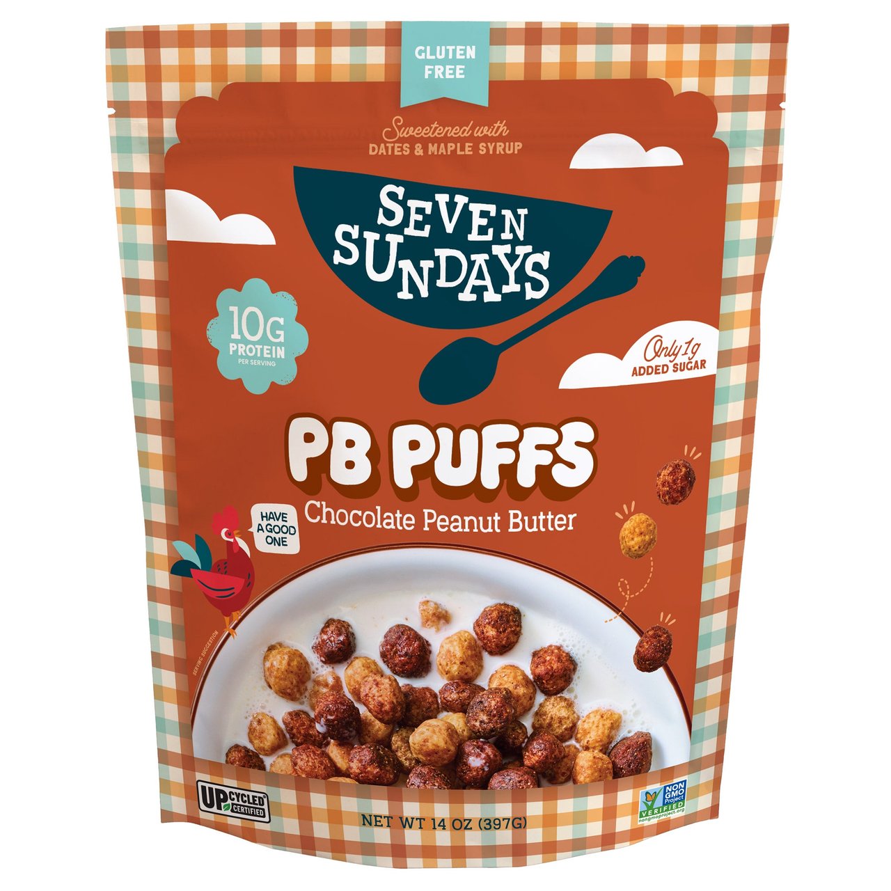 SEVEN SUNDAYS CHOC/PEANUT BUTTER PROTEIN CEREAL 14 OZ - Image 1