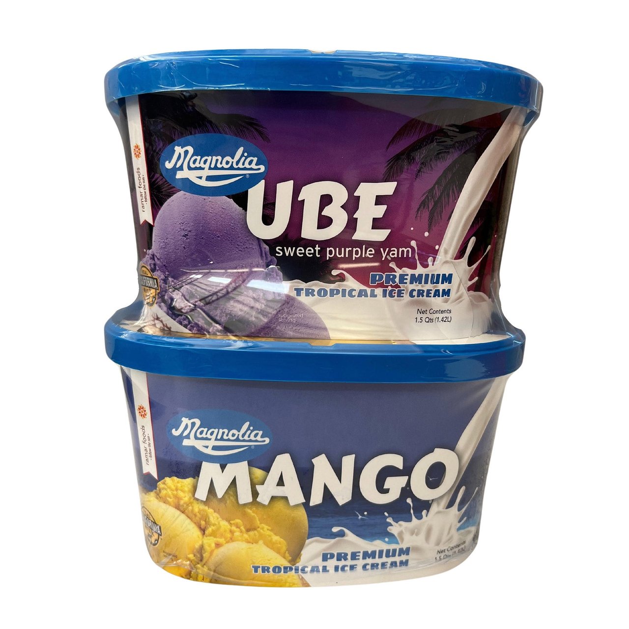 Magnolia Ice Cream Ube and Mango 2-Pack, 96 Ounces - Image 1