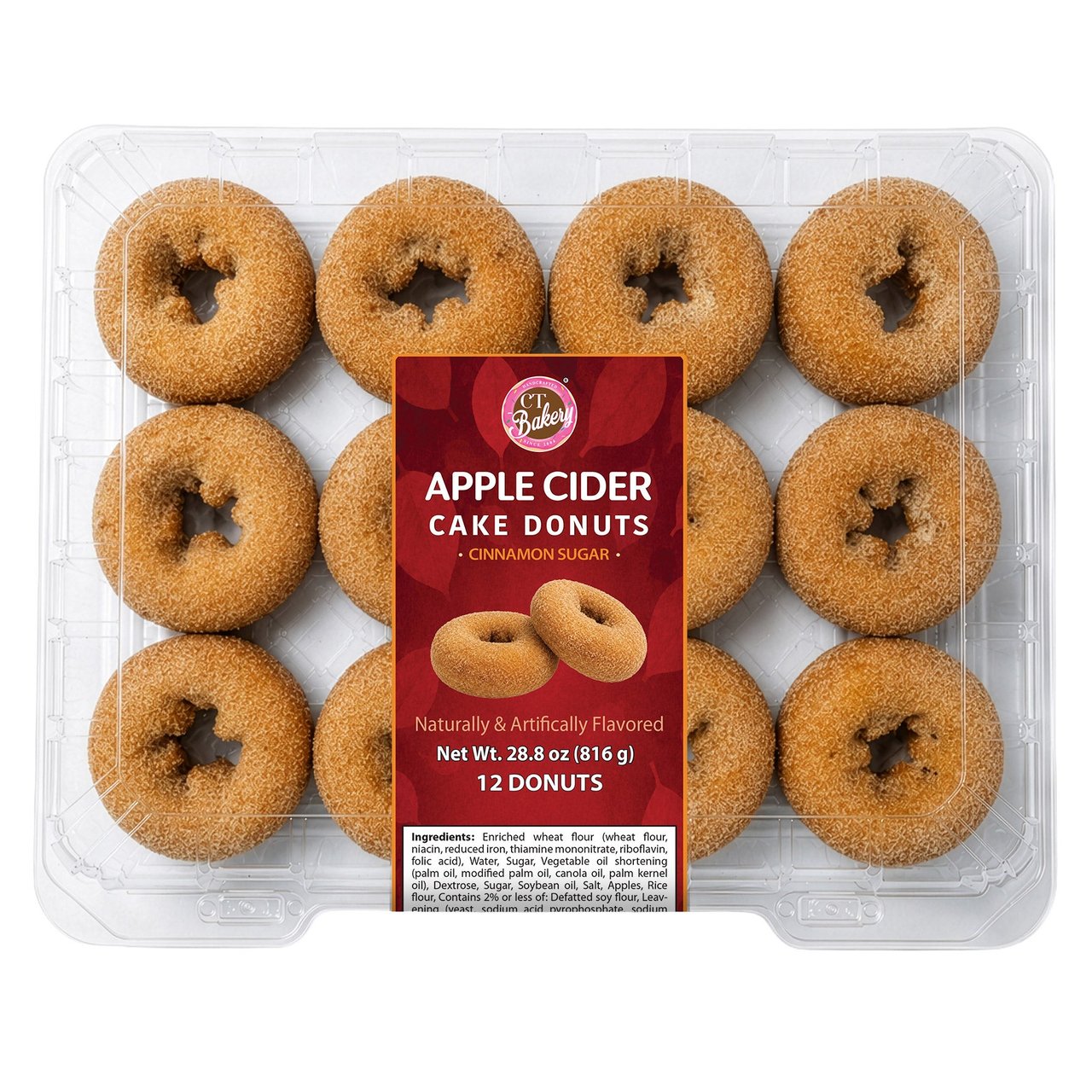 CT BAKERY APPLE CIDER DONUTS 12 COUNT PACKAGE - Image 1