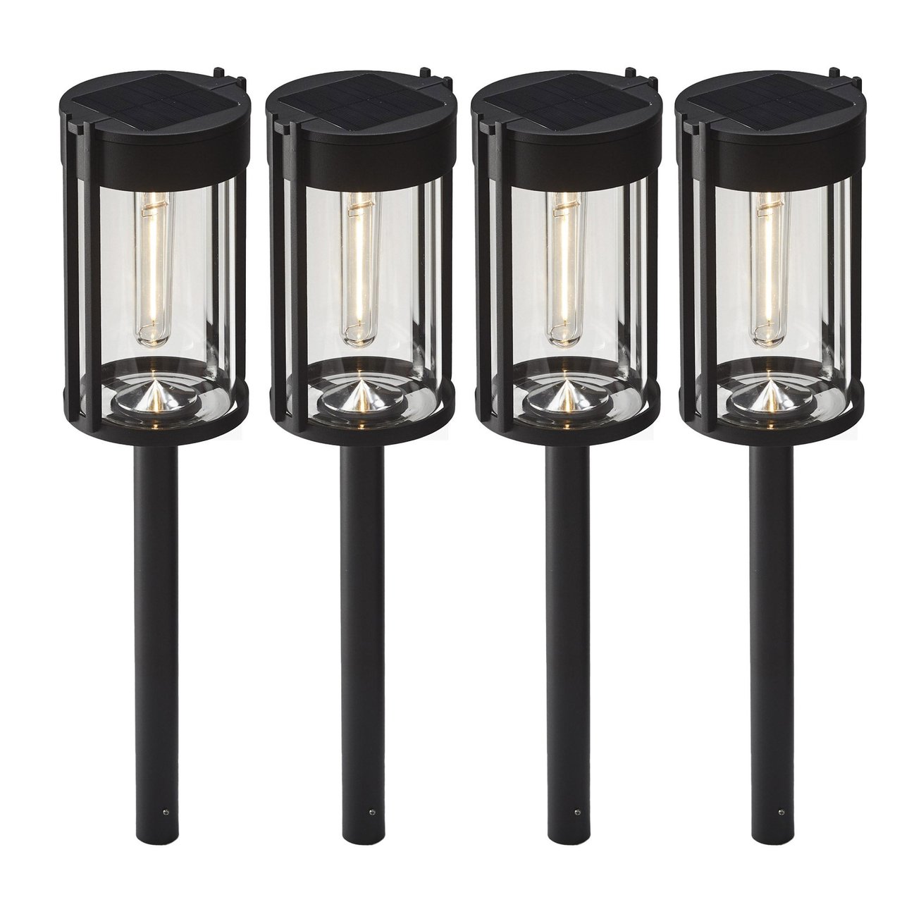 GTX Solar LED Pathway Lights, 4-Pack - Image 1