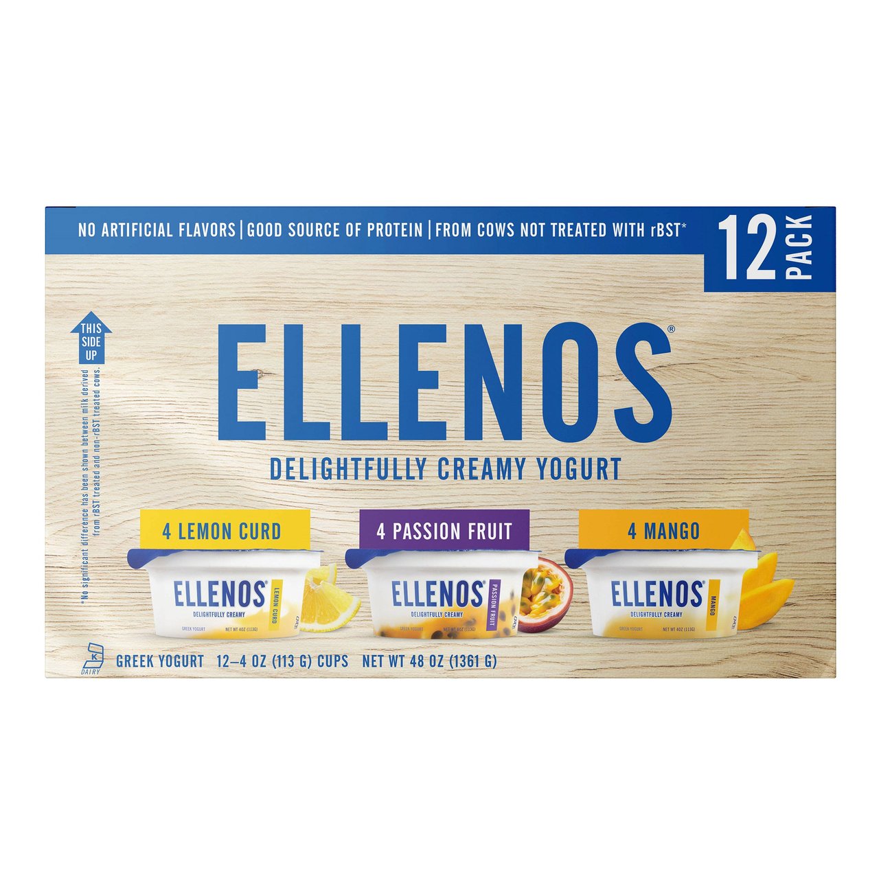Ellenos Greek Yogurt Tropical Variety, 12 Count, 4 oz - Image 1