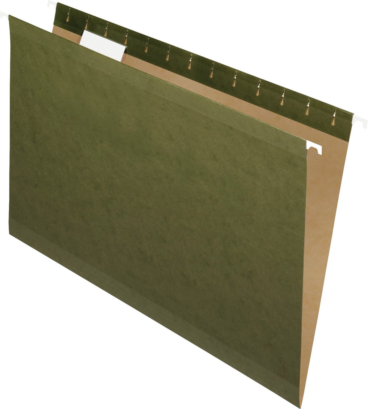 Pendaflex Reinforced Hanging File Folders, Legal Size, 1/5-Cut Tab, Standard Green, 25/Box (PFX415315)