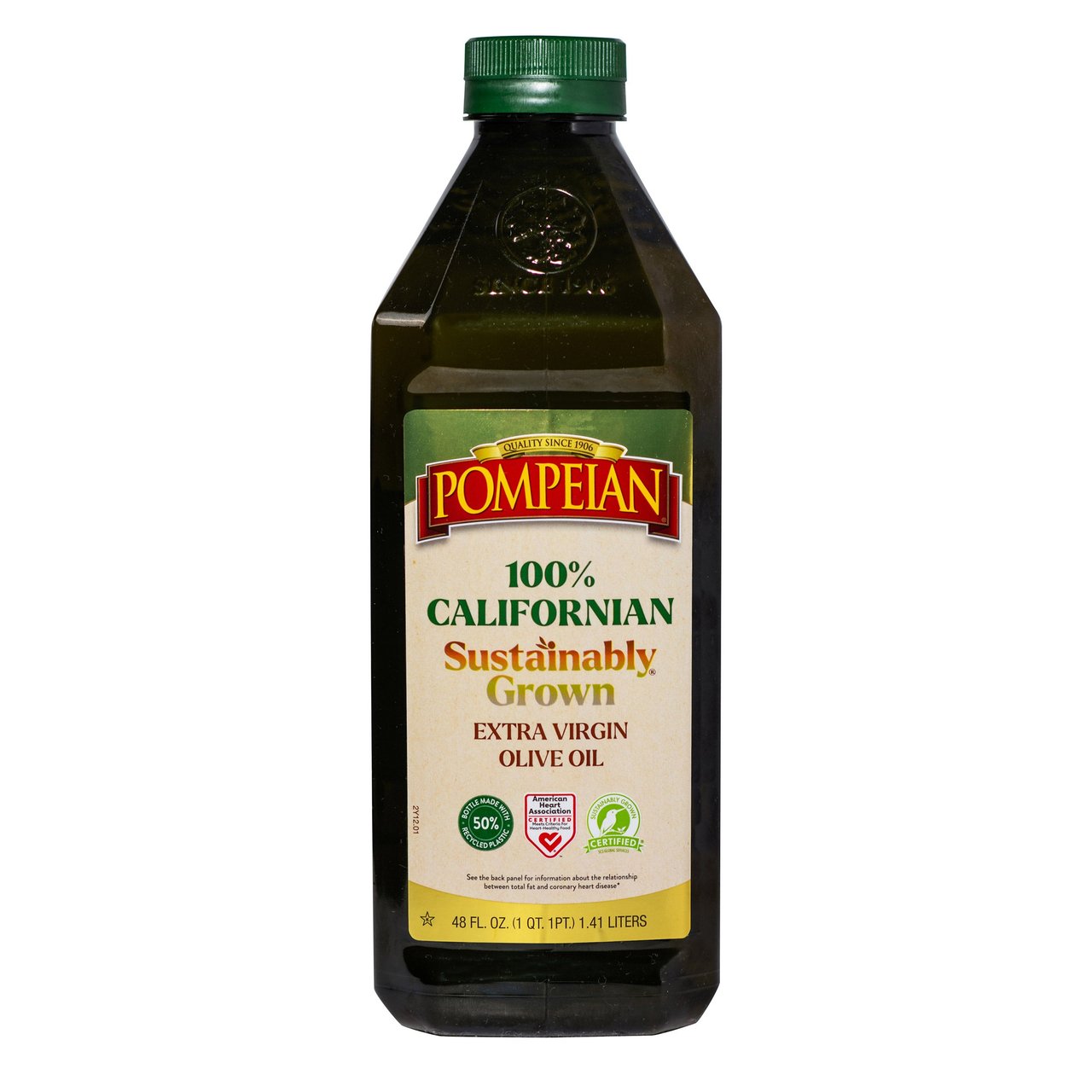Pompeian Sustainably Grown 100% California Extra Virgin Olive Oil 1.41L - Image 1