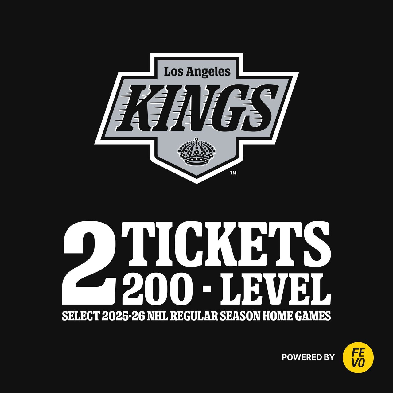 LA Kings Two 200 Level Tickets - eVoucher