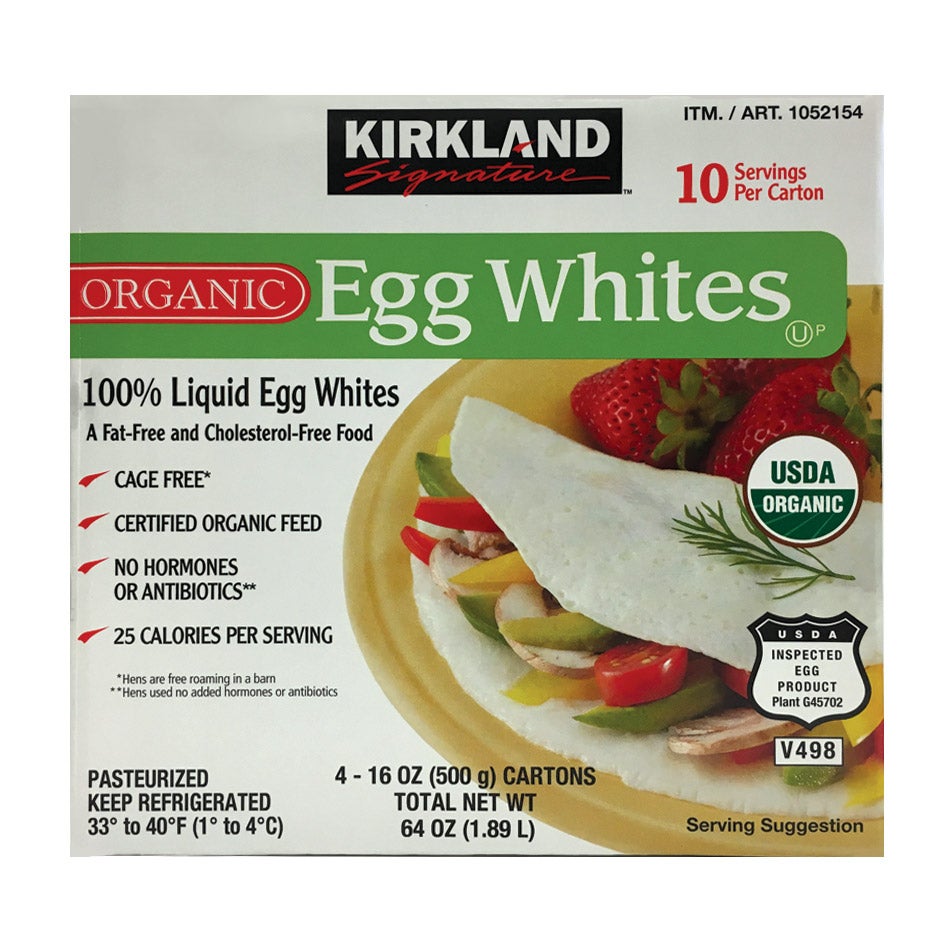 Kirkland Signature Organic Egg Whites, 4 x 16 oz