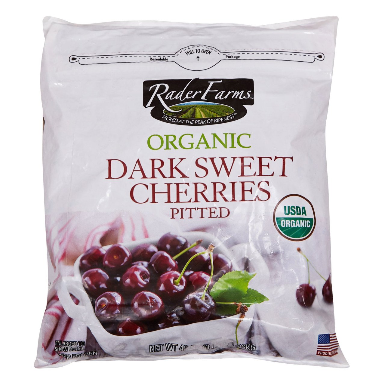 Rader Farms Organic Dark Sweet Cherries, 3 lbs - Image 1