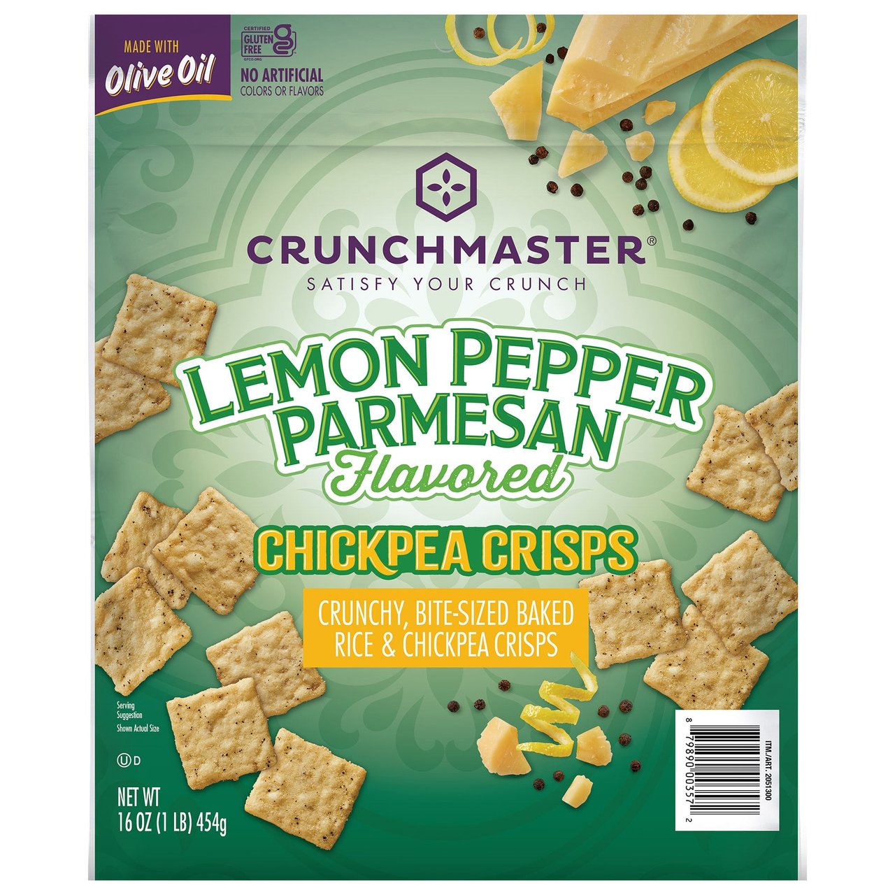 Crunchmaster Chickpea Crisps, 16 oz - Image 1