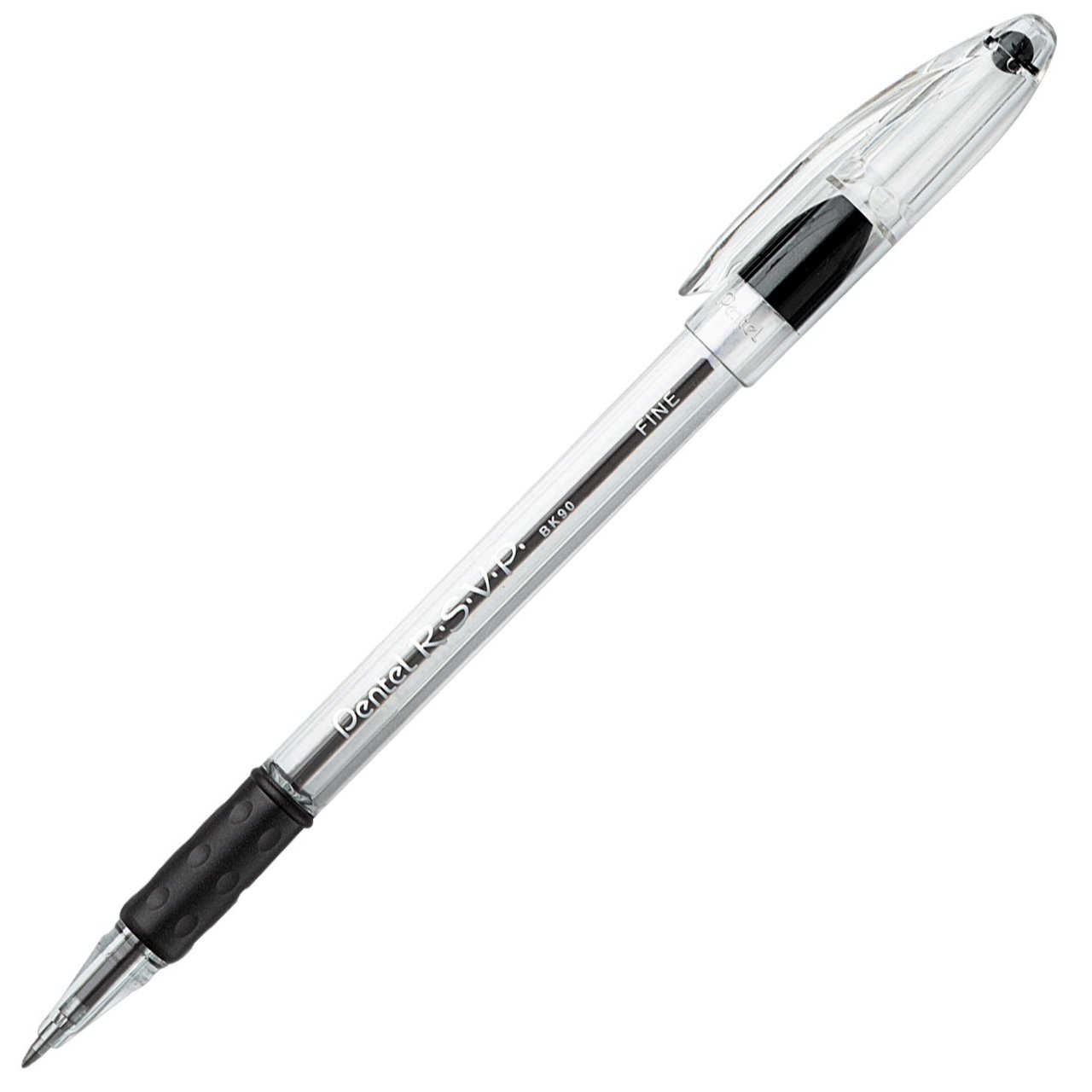 Pentel R.S.V.P. Fine Point Stick Pen PENBK90AKT 24-Count Black