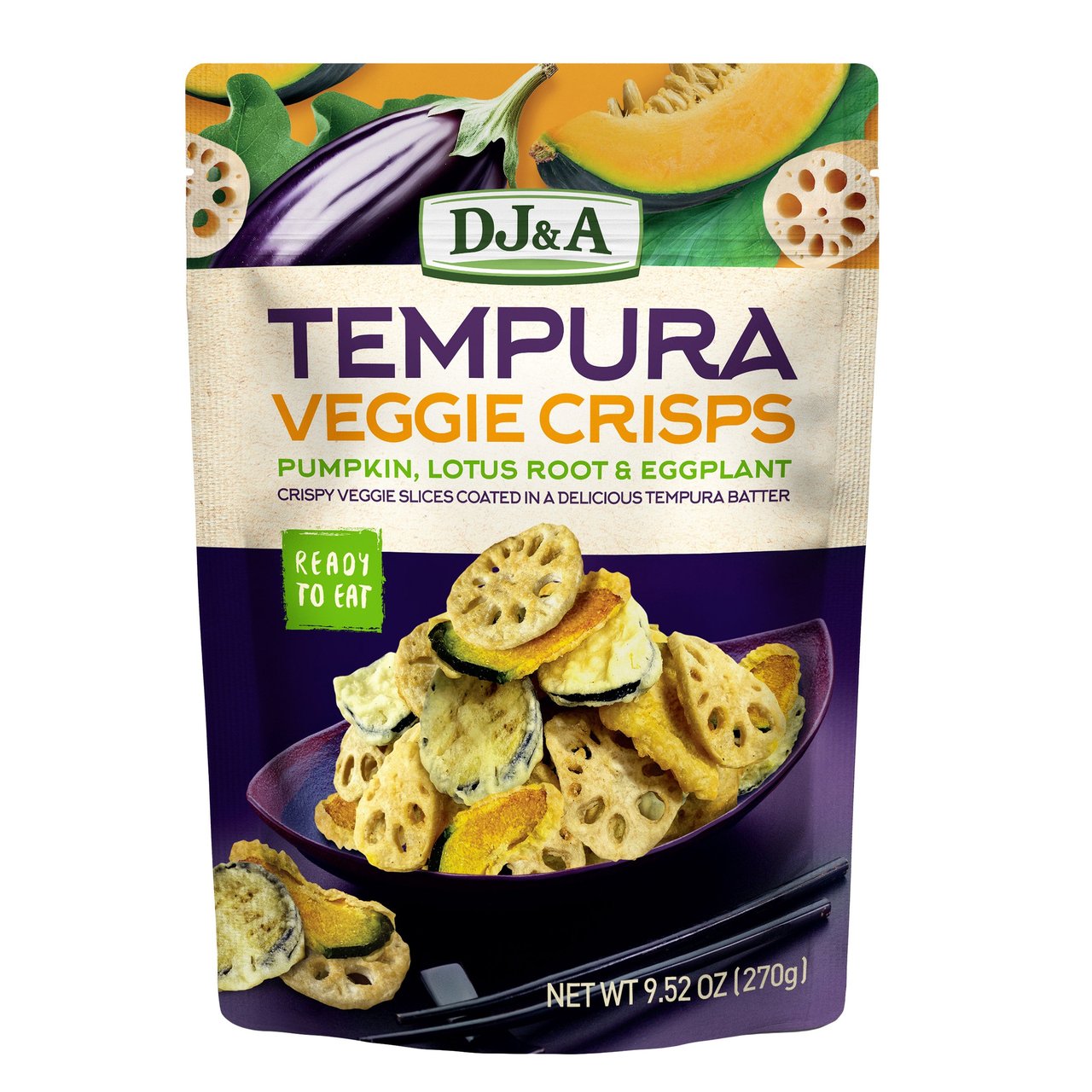 DJ&A Tempura Veggie Crisps, 9.52 oz - Image 1