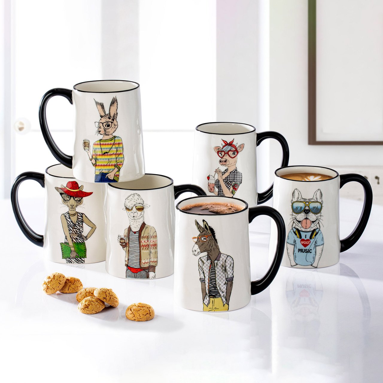Signature House Animal Mugs 6 Pack - Image 1