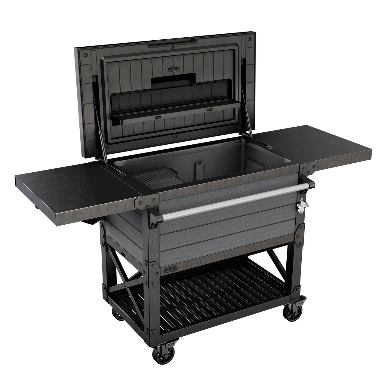Keter Rustic Patio Cooler Cart - Image 1