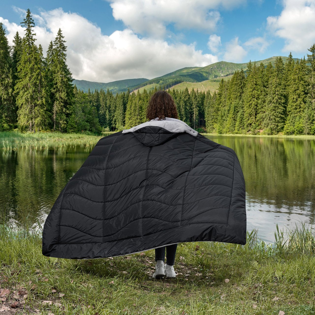 Weatherproof Vintage Summit Hooded Blanket 54" x 72" - Image 1