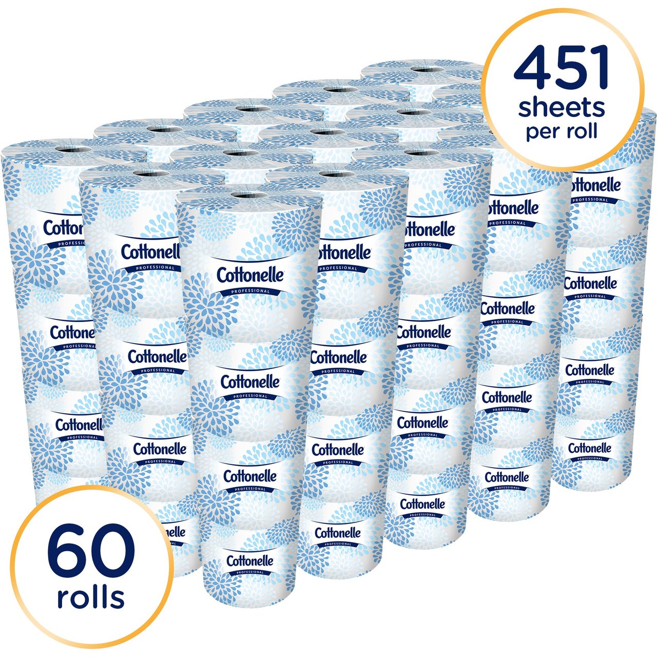 Cottonelle Bath Tissue, 2-Ply, 451 Sheets, 60 Rolls - Image 1
