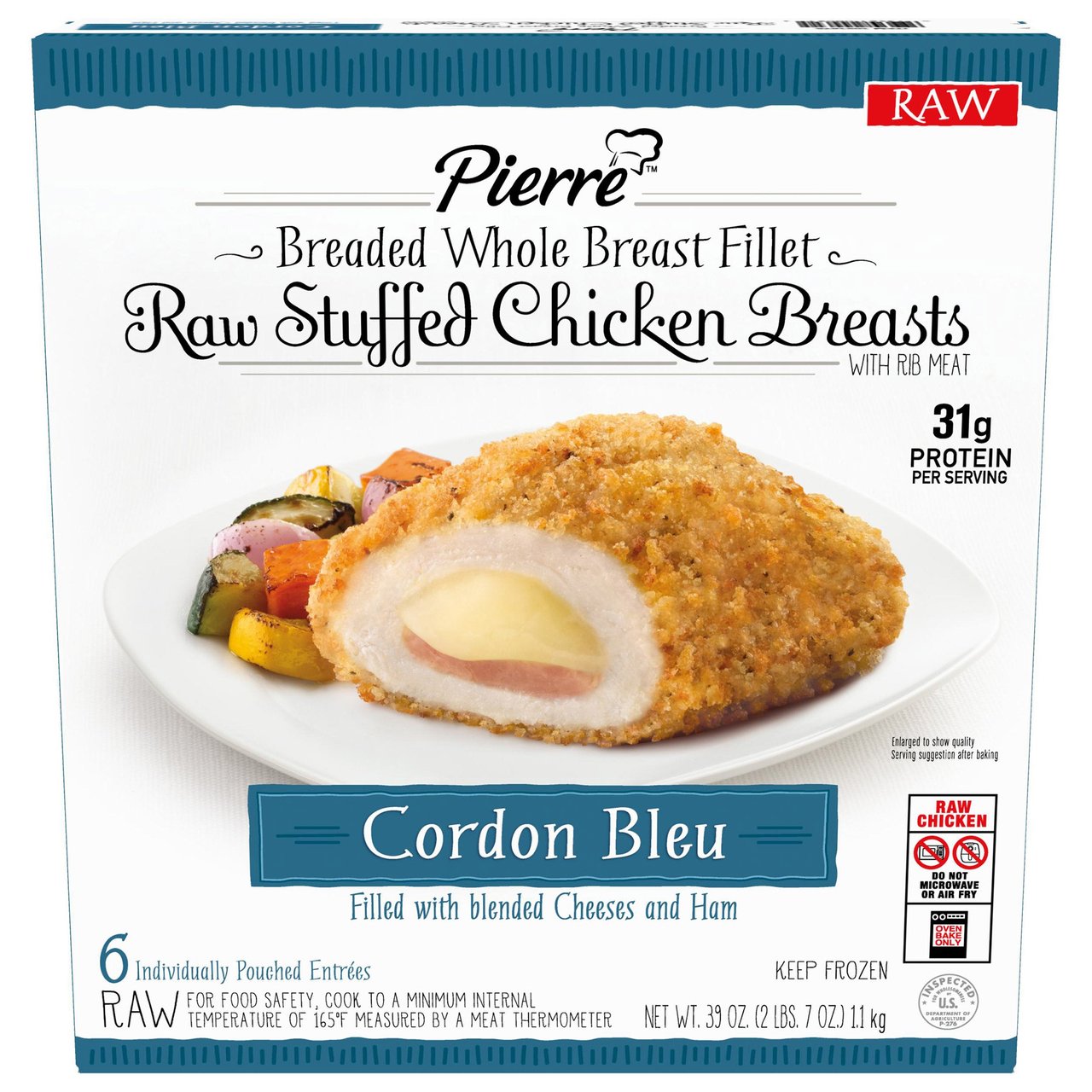 Pierre Signatures Chicken Cordon Bleu 6/6.5 oz - Image 1