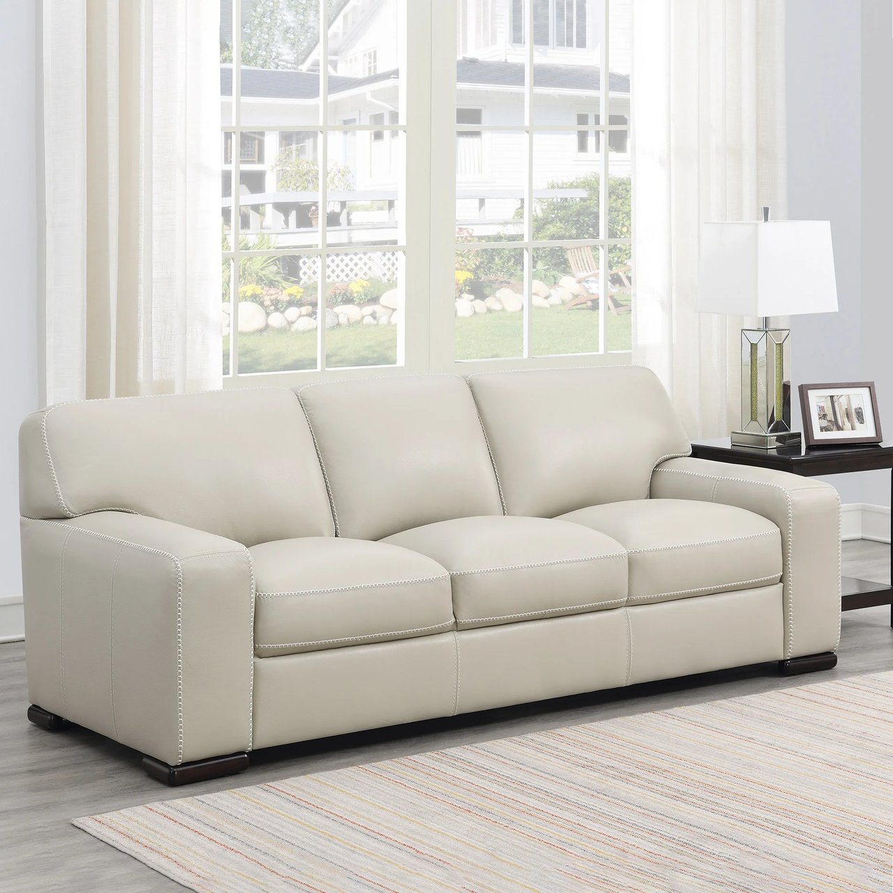 Simon Li Buckley Leather Sofa - Image 1