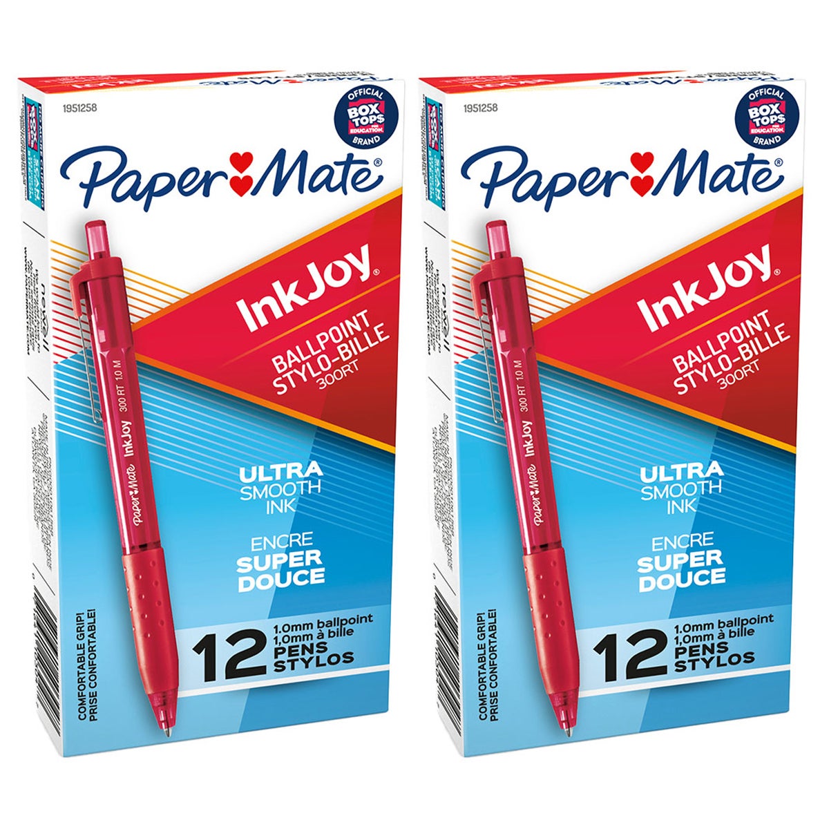 Paper Mate InkJoy 300RT Retractable Ballpoint Pen, Red, 24-Count - Image 1