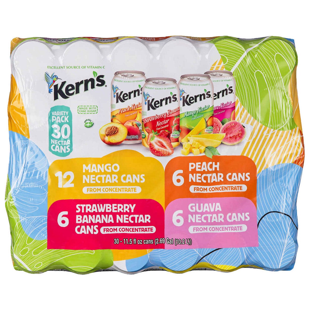 Kern's Nectar Variety Pack, 30 x 11.5 fl oz - Image 1
