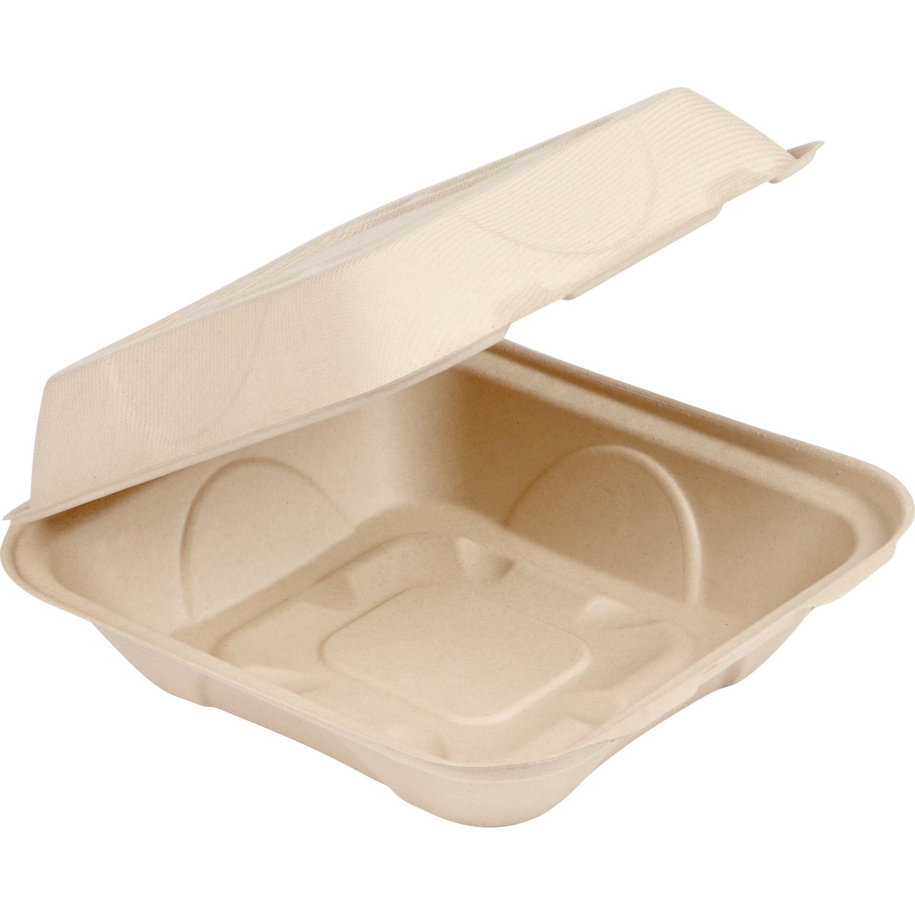 World Centric 8" 1-Compartment Compostable Container, 100 CT - Image 1