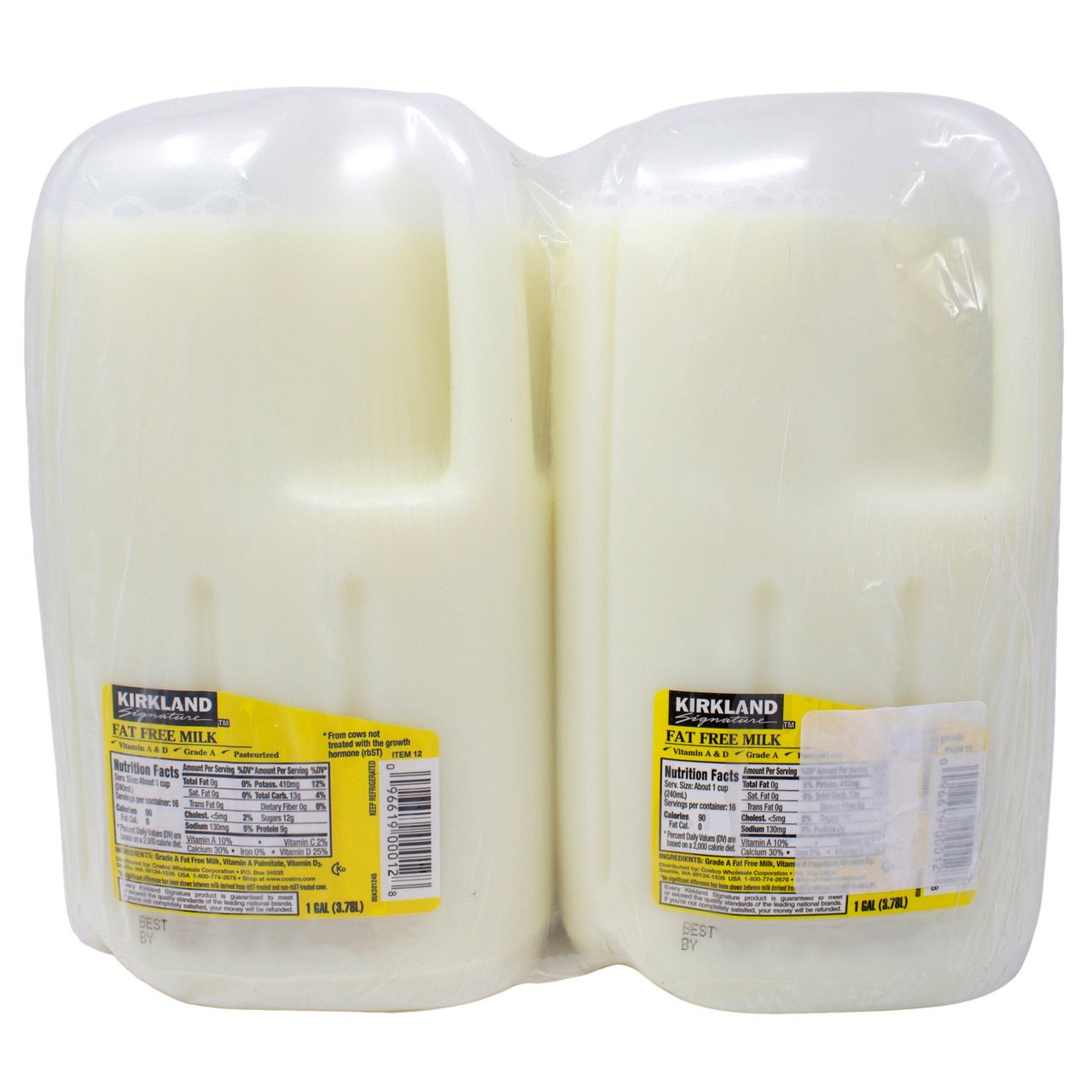 Kirkland Signature Fat Free Milk, 2-Pack (1 Gallon Each) - Image 1