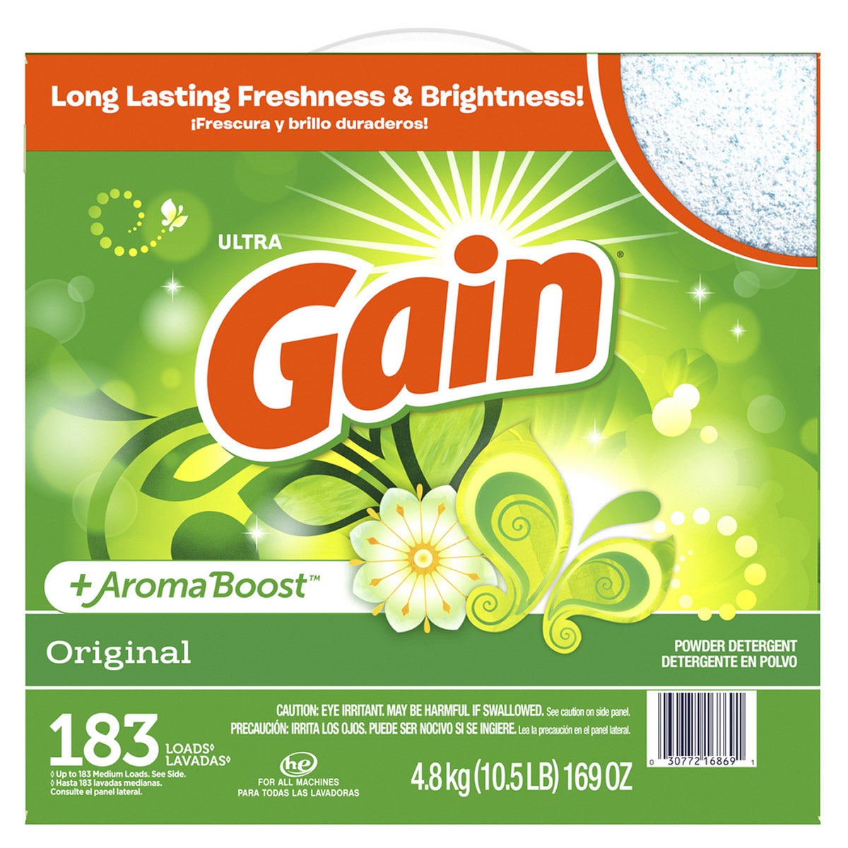 Gain Powder Laundry Detergent, 183 Loads - Image 1