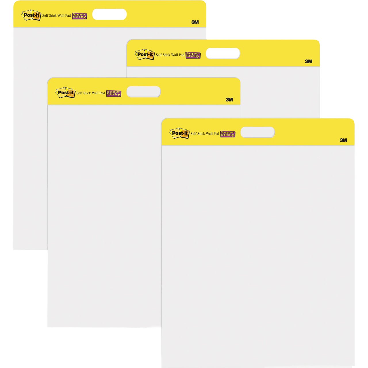 Post-it Self-Stick Wall Pad, 20" x 23", White, 4-Pack - Image 1