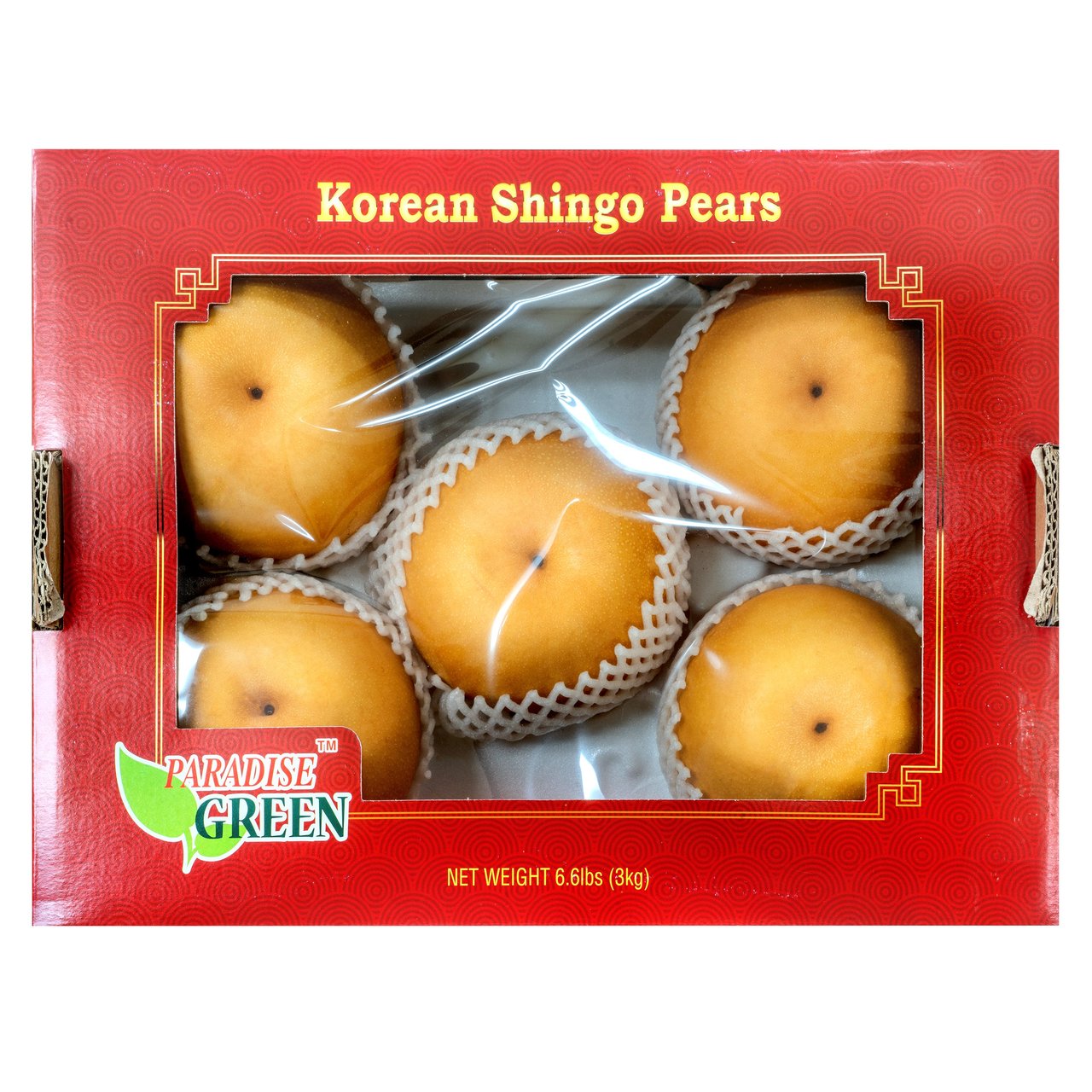 Korean Shingo Jumbo Pears, 6.6 lbs Case - Image 1