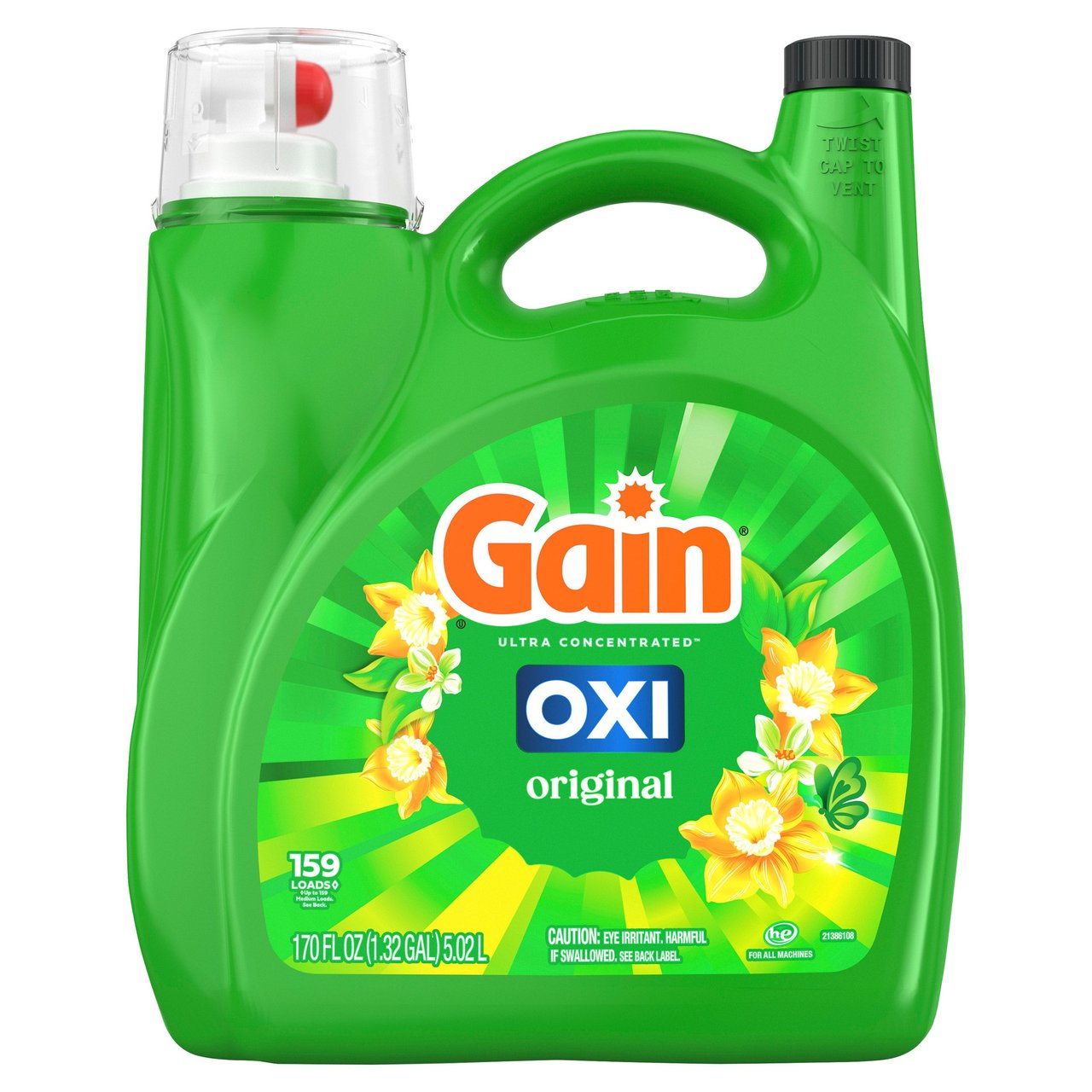 Gain Liquid High Efficiency 170 fl oz 159 Loads 5.3 Quarts - Image 1