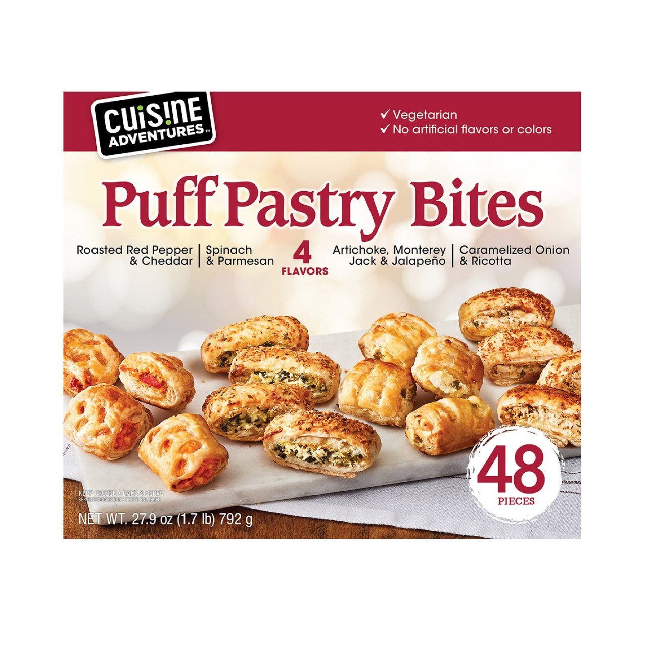 Cuisine Adventures Puff Pastry Bites 48 CT