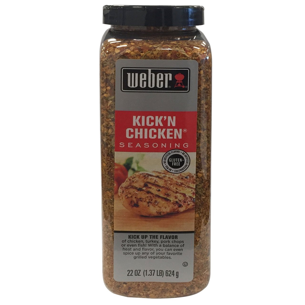 Weber Grill Kick'N Chicken Seasoning, 22 Ounce Container