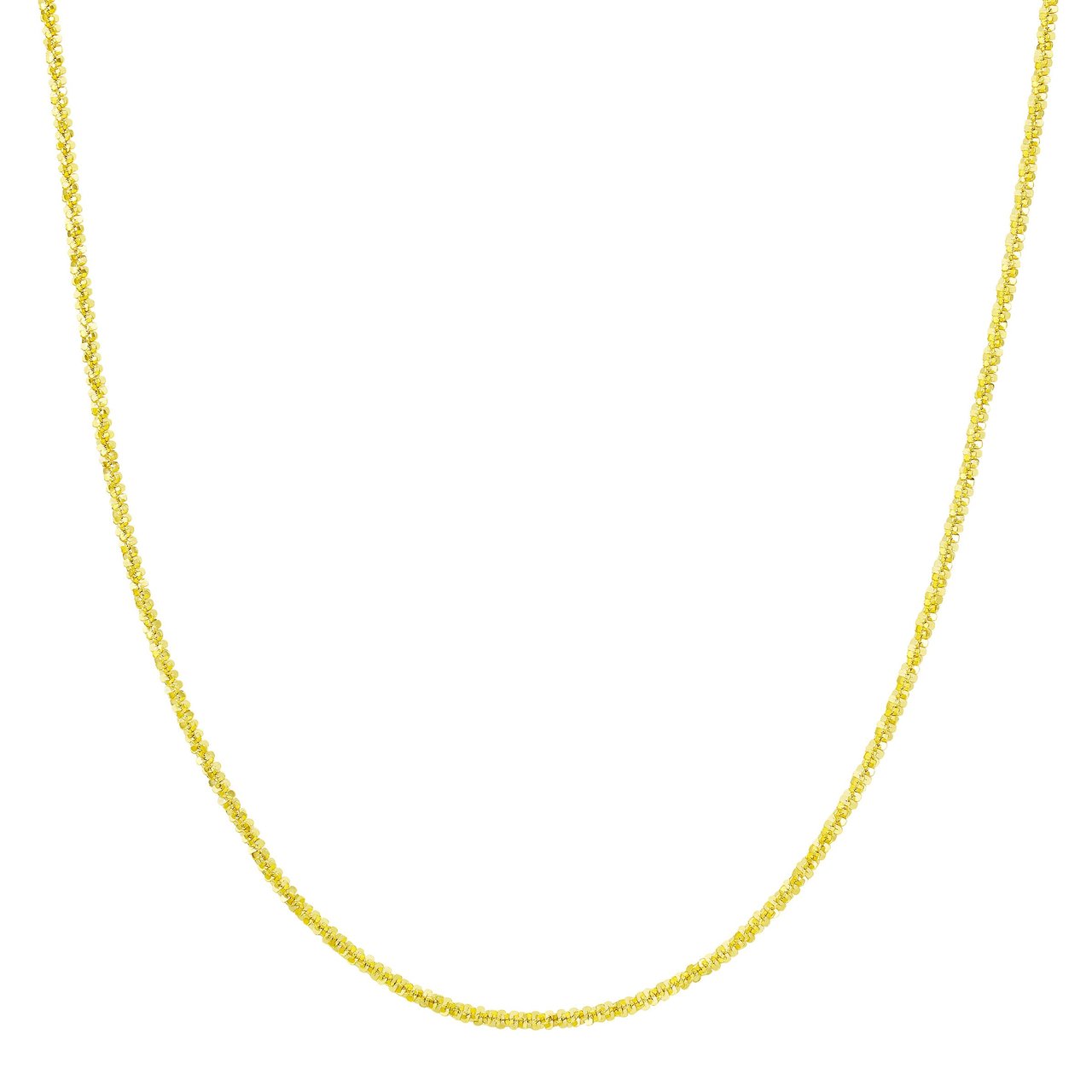 14kt Yellow Gold 18" Sparkle Chain Made in Italy - Image 1