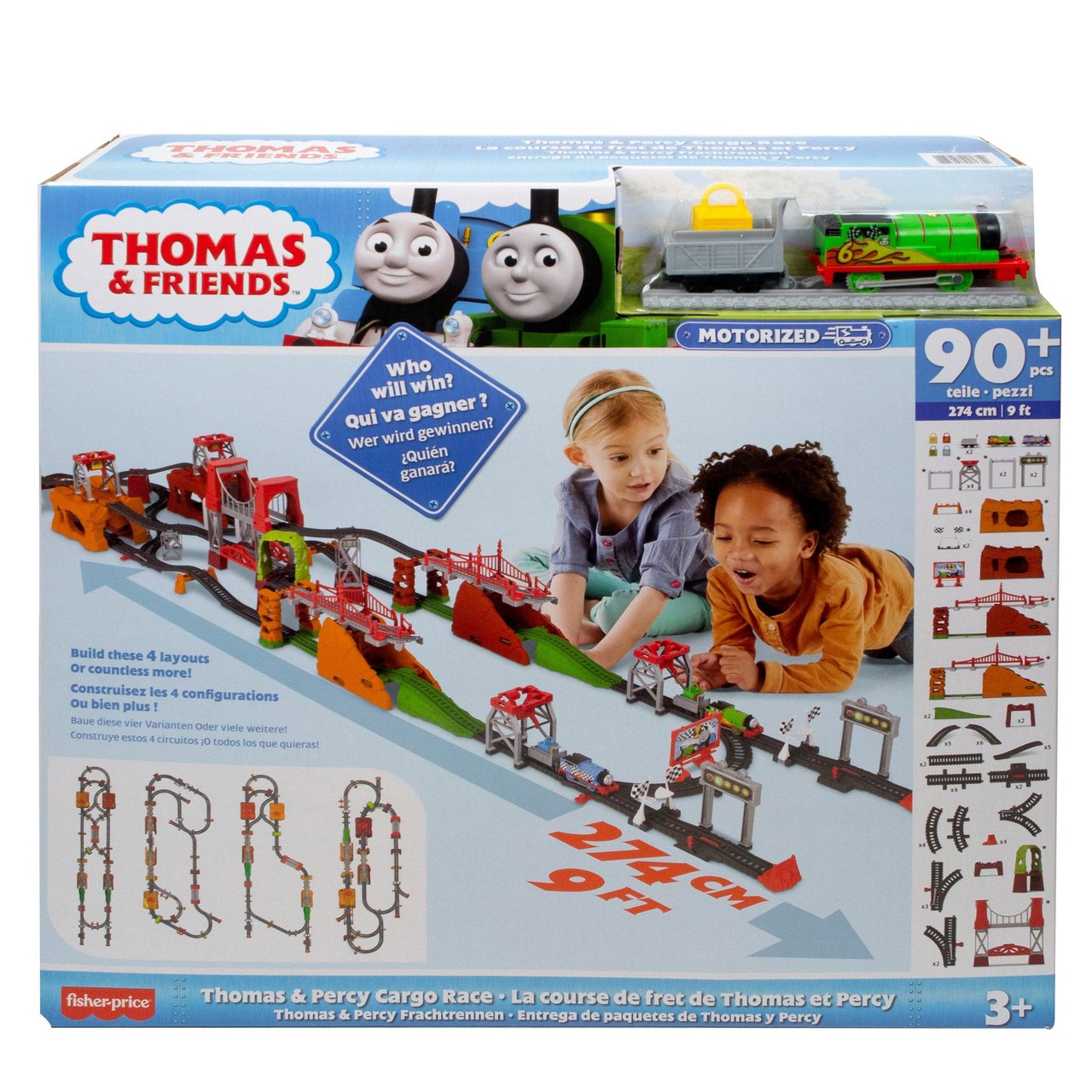Thomas & Friends Thomas & Percy Cargo Race Train Set - Image 1