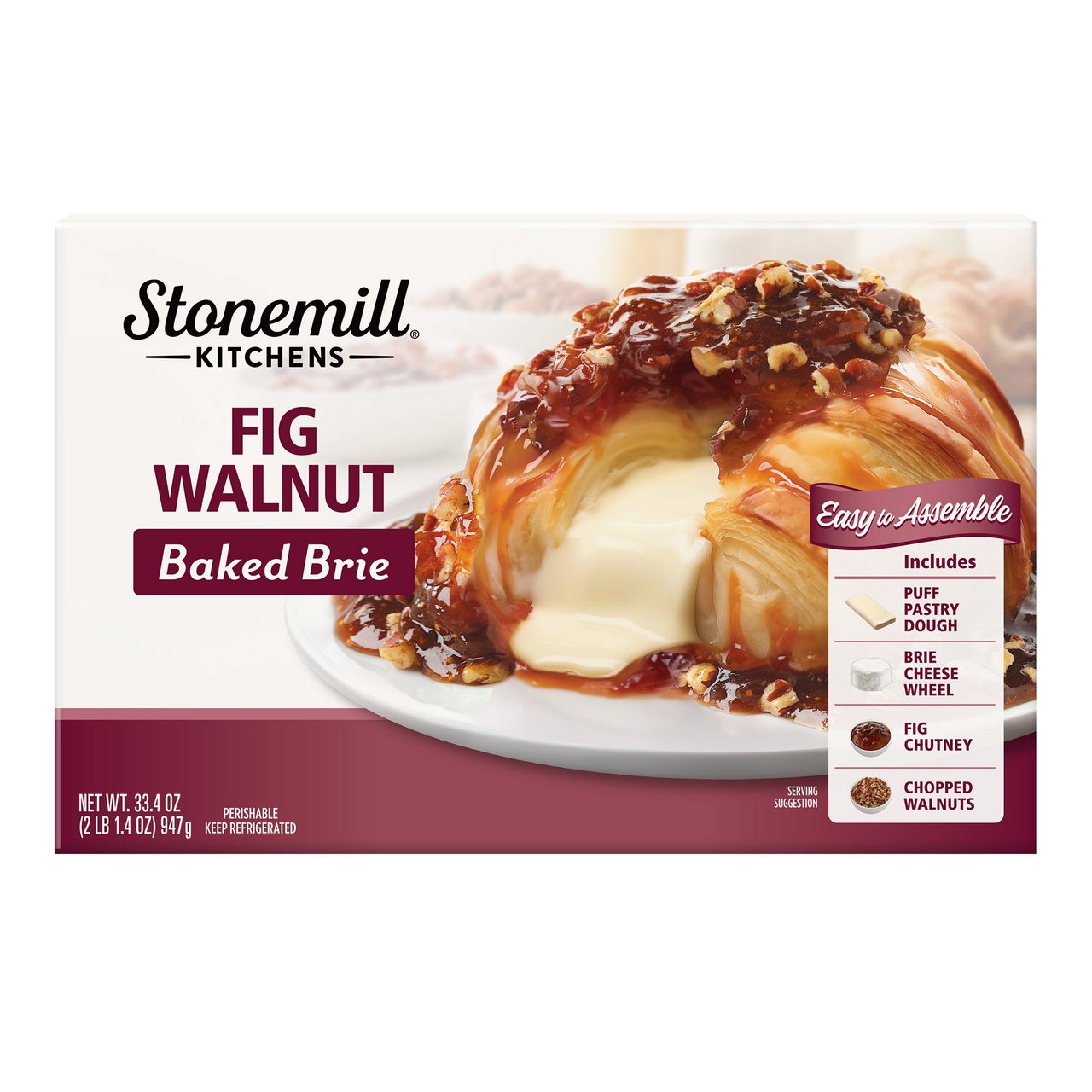 Stonemill Kitchens Fig Walnut Baked Brie Kit 33.4 oz (2.08 lbs) - Image 1
