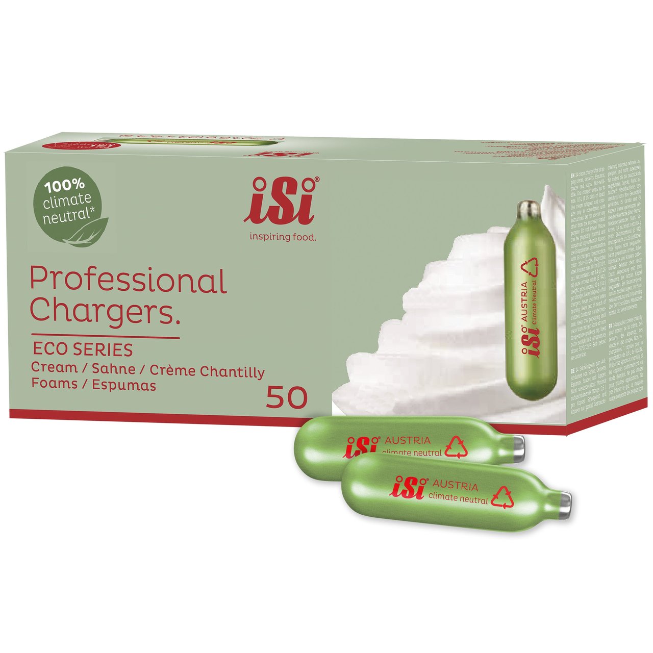 iSi North America Eco Professional Cream Chargers 50 CT (N2O) - Image 1