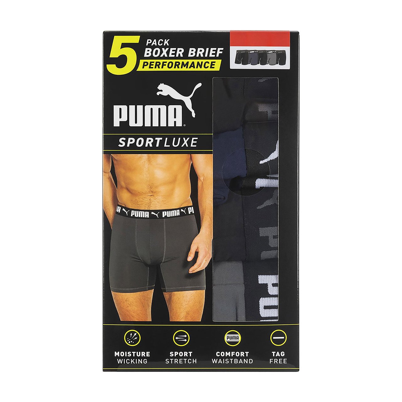PUMA Men's Boxer Brief 5-Pack - Image 1
