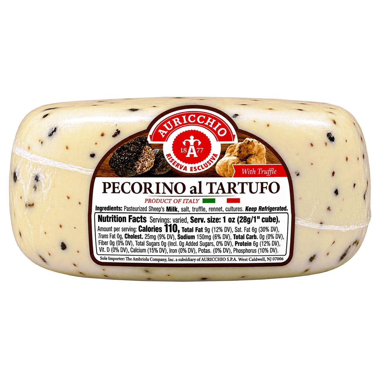 Auricchio Pecorino al Tartufo Truffle Cheese (Price Per Pound) - Image 1