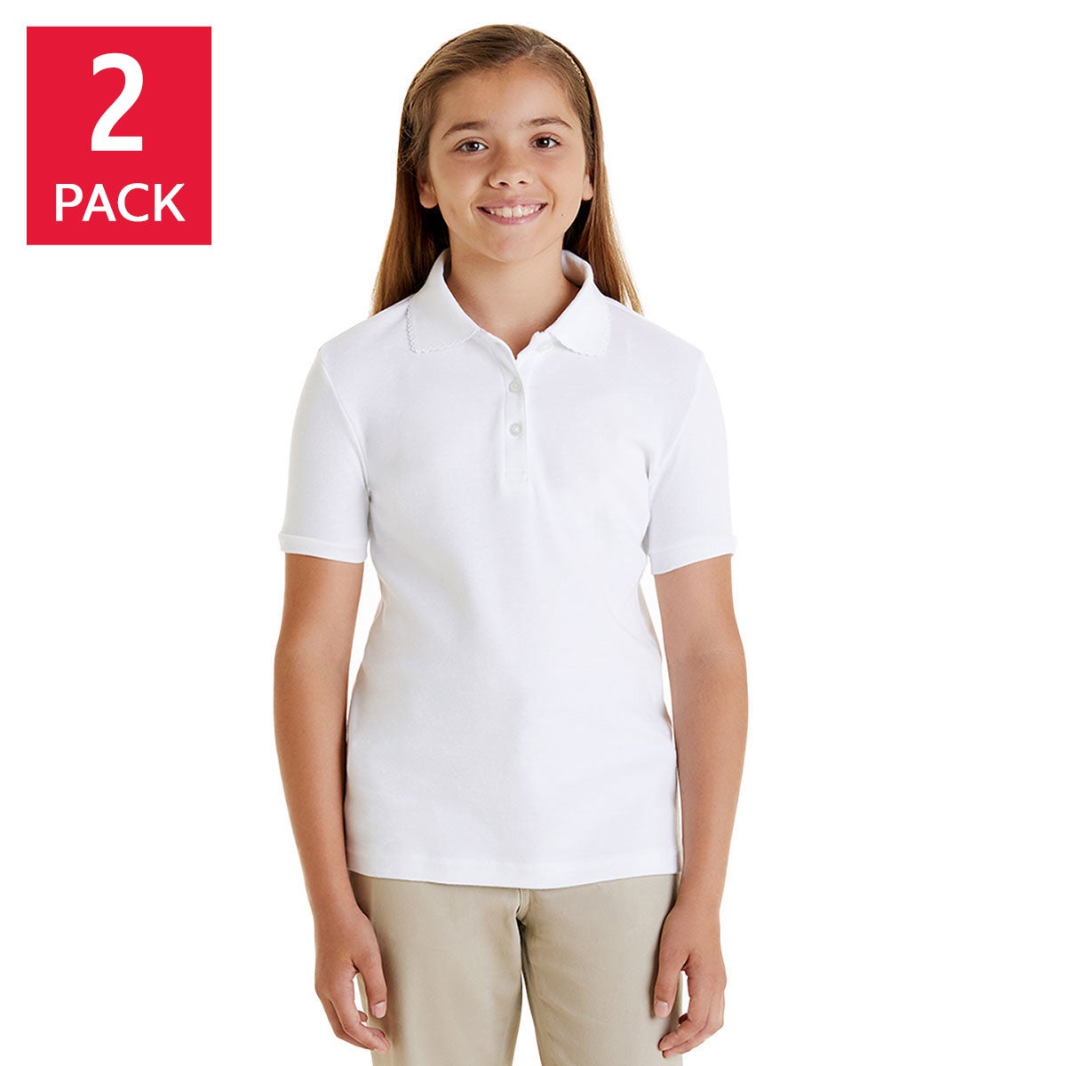 French Toast Youth 2-Pack Performance Polo - Image 1