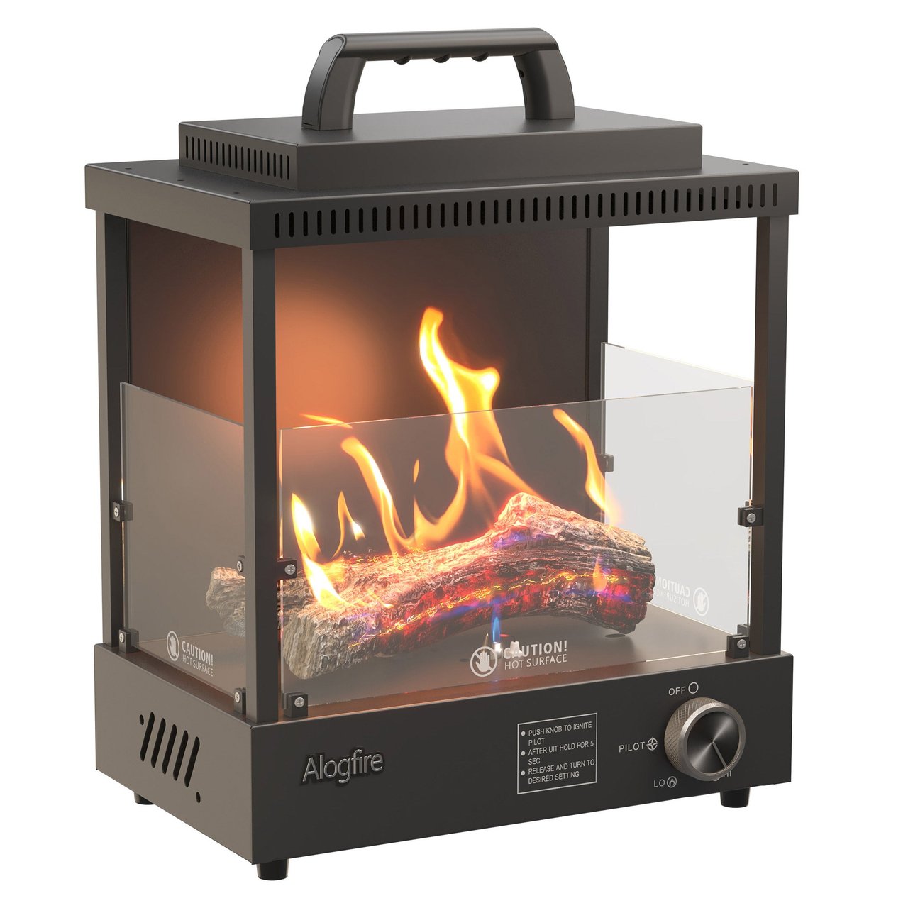 Alogfire Portable Propane Gas Fireplace Heater - Image 1